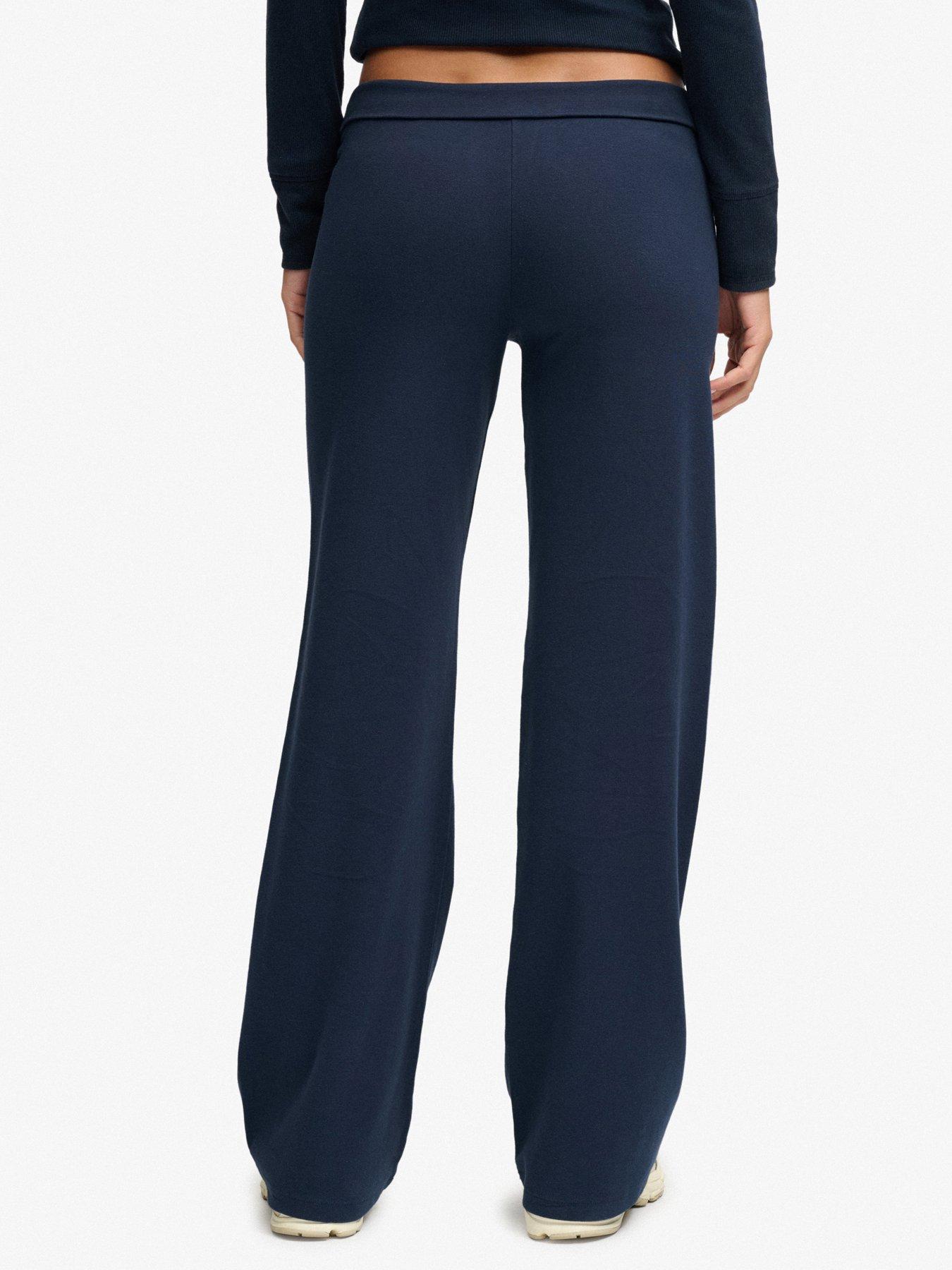 Image 2 of 5 of Superdry Superdry Ath Ess Fold Over Joggers - Navy
