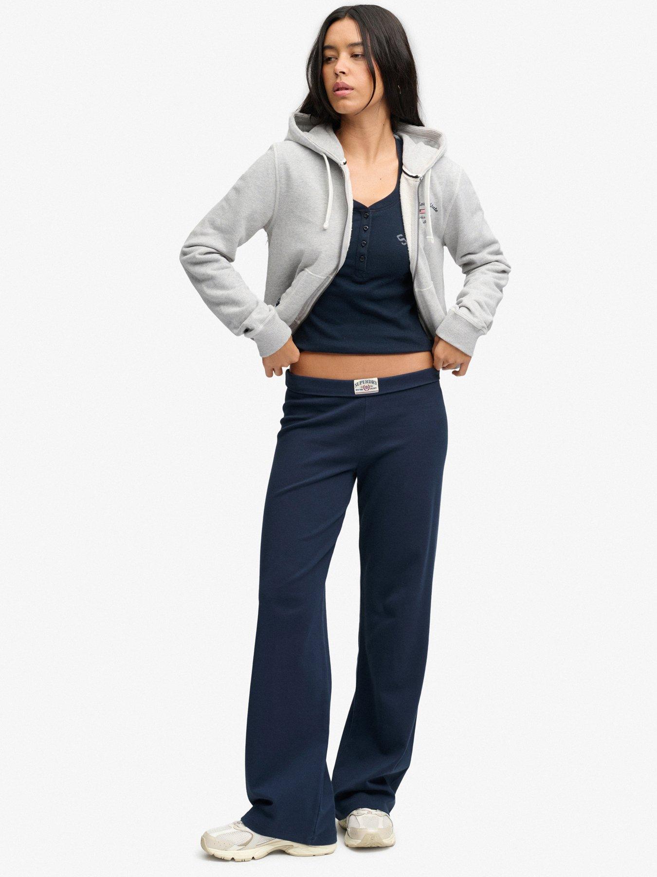 Image 3 of 5 of Superdry Superdry Ath Ess Fold Over Joggers - Navy