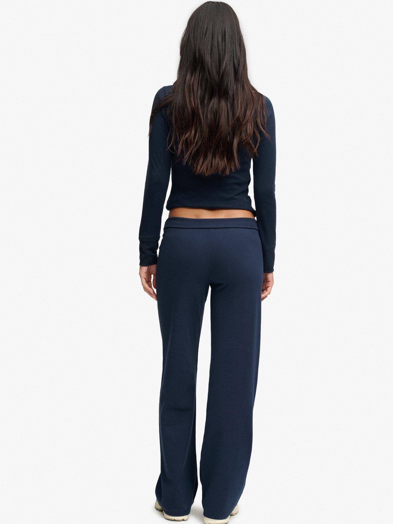 Image 4 of 5 of Superdry Superdry Ath Ess Fold Over Joggers - Navy