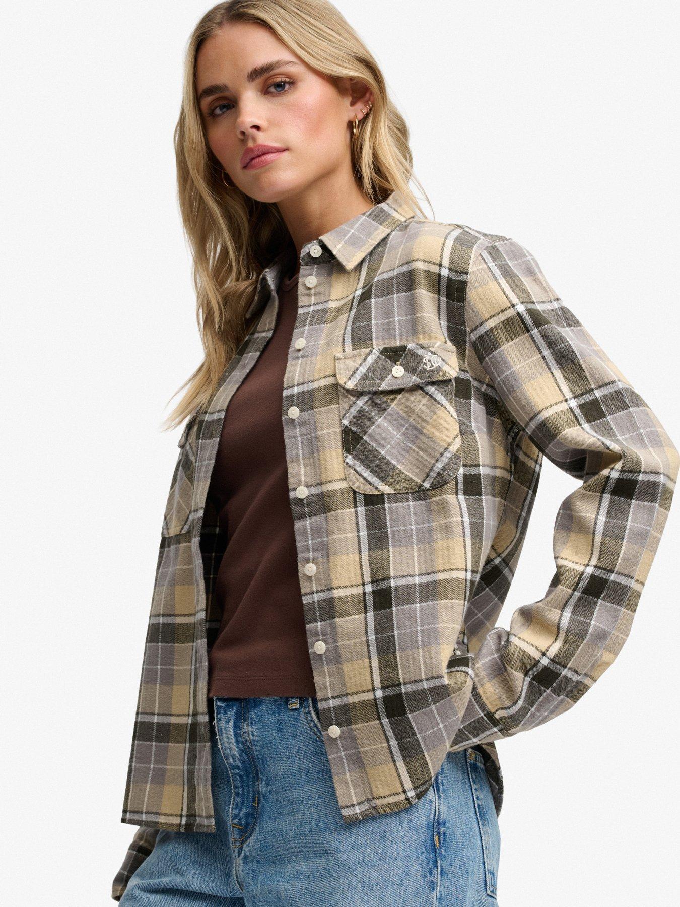 Image 4 of 6 of Superdry Superdry Lumberjack Check Flannel Shirt - Brown