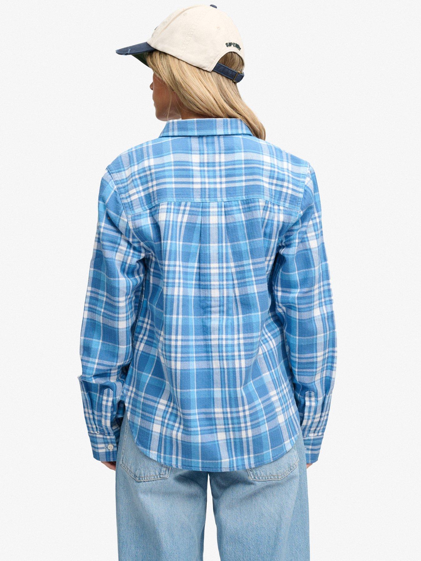 Image 2 of 6 of Superdry Superdry Lumberjack Check Flannel Shirt - Blue