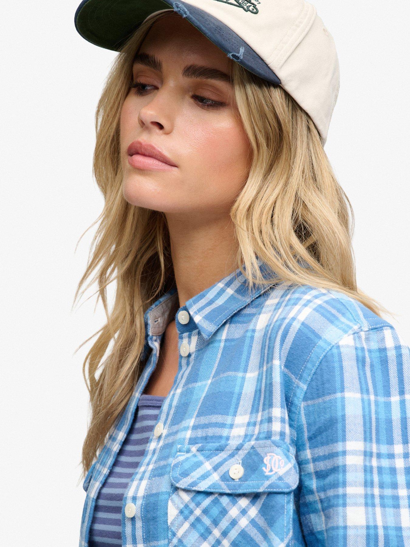 Image 5 of 6 of Superdry Superdry Lumberjack Check Flannel Shirt - Blue