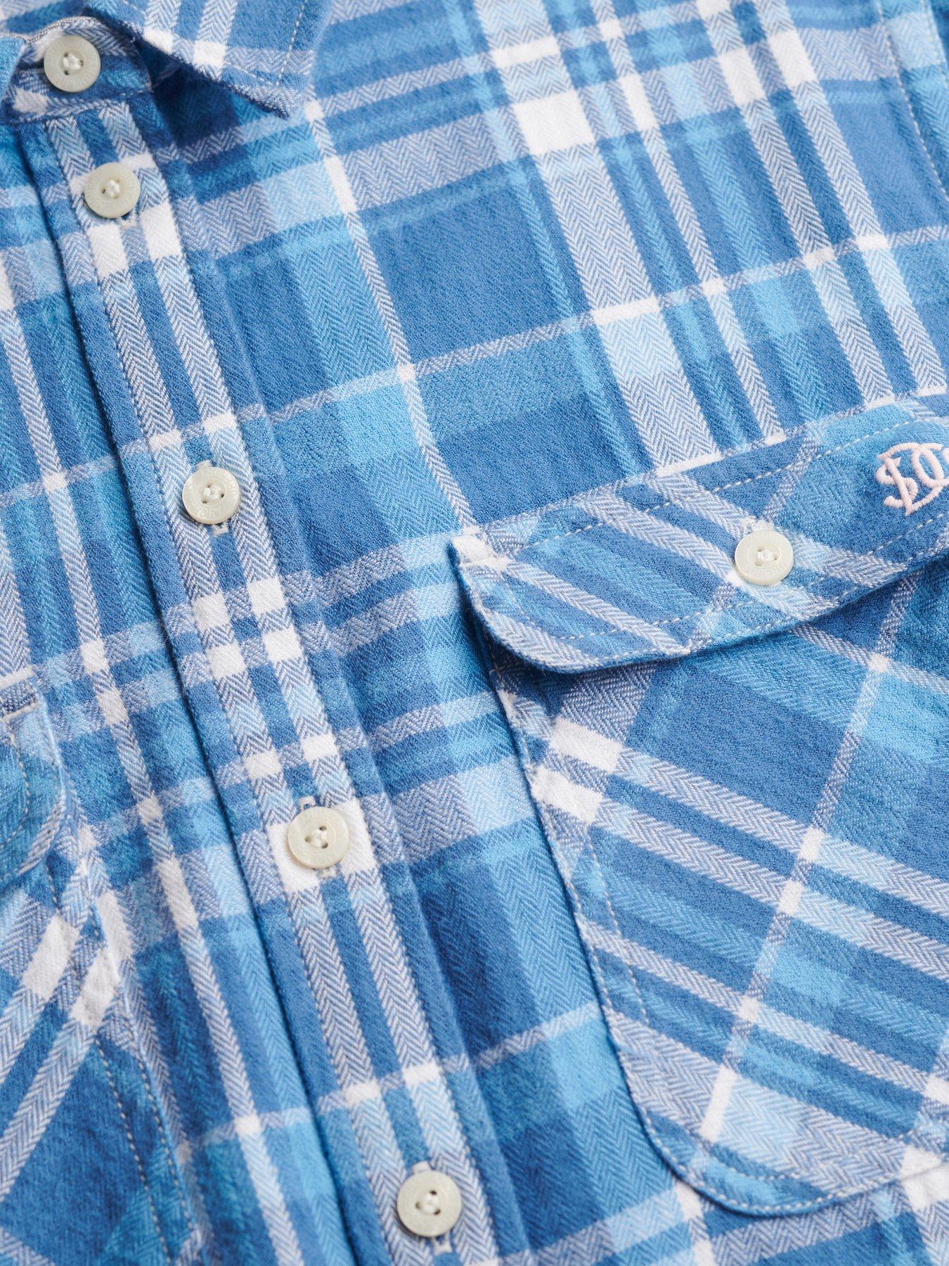 Image 6 of 6 of Superdry Superdry Lumberjack Check Flannel Shirt - Blue