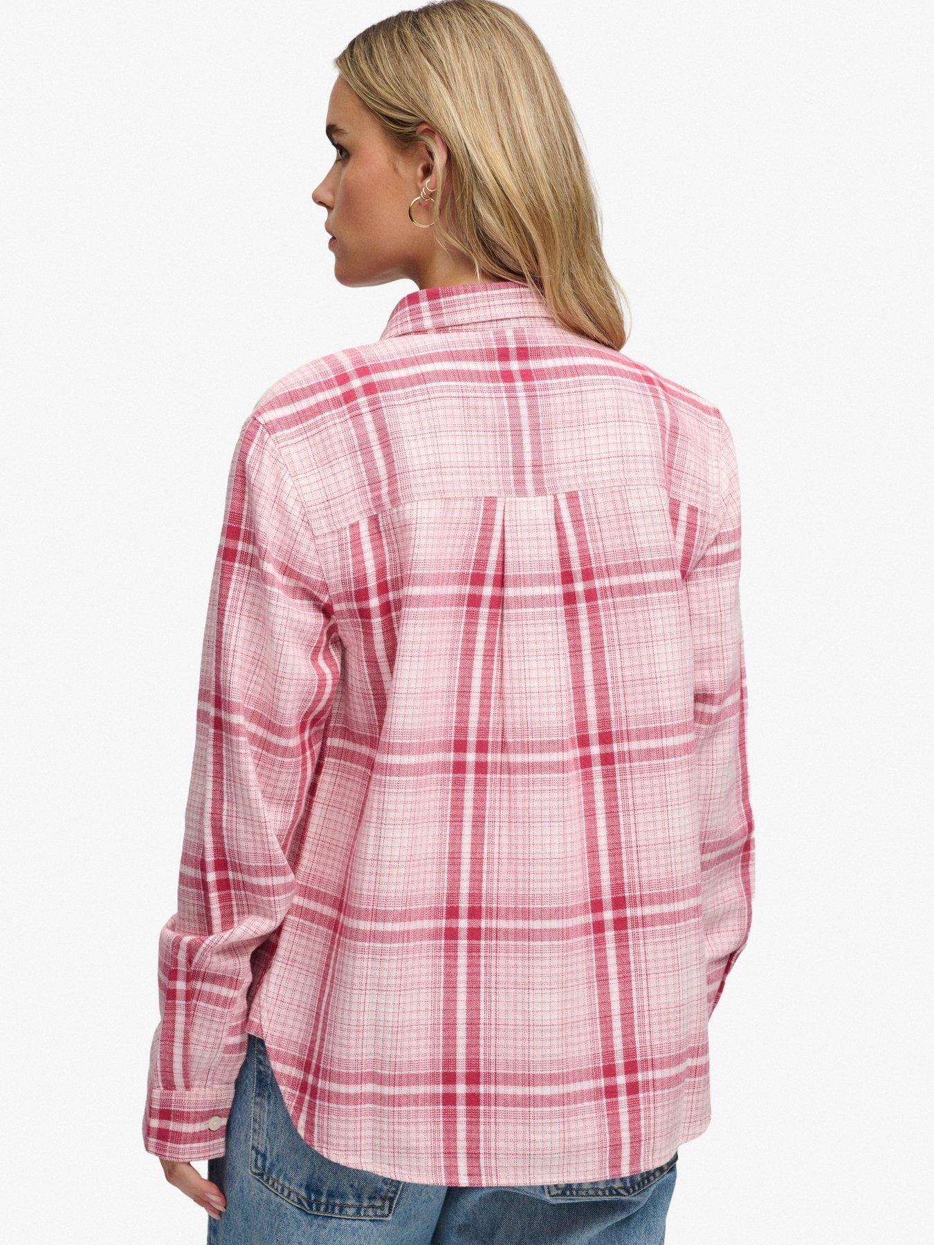 Image 2 of 6 of Superdry Superdry Lumberjack Check Flannel Shirt - Pink