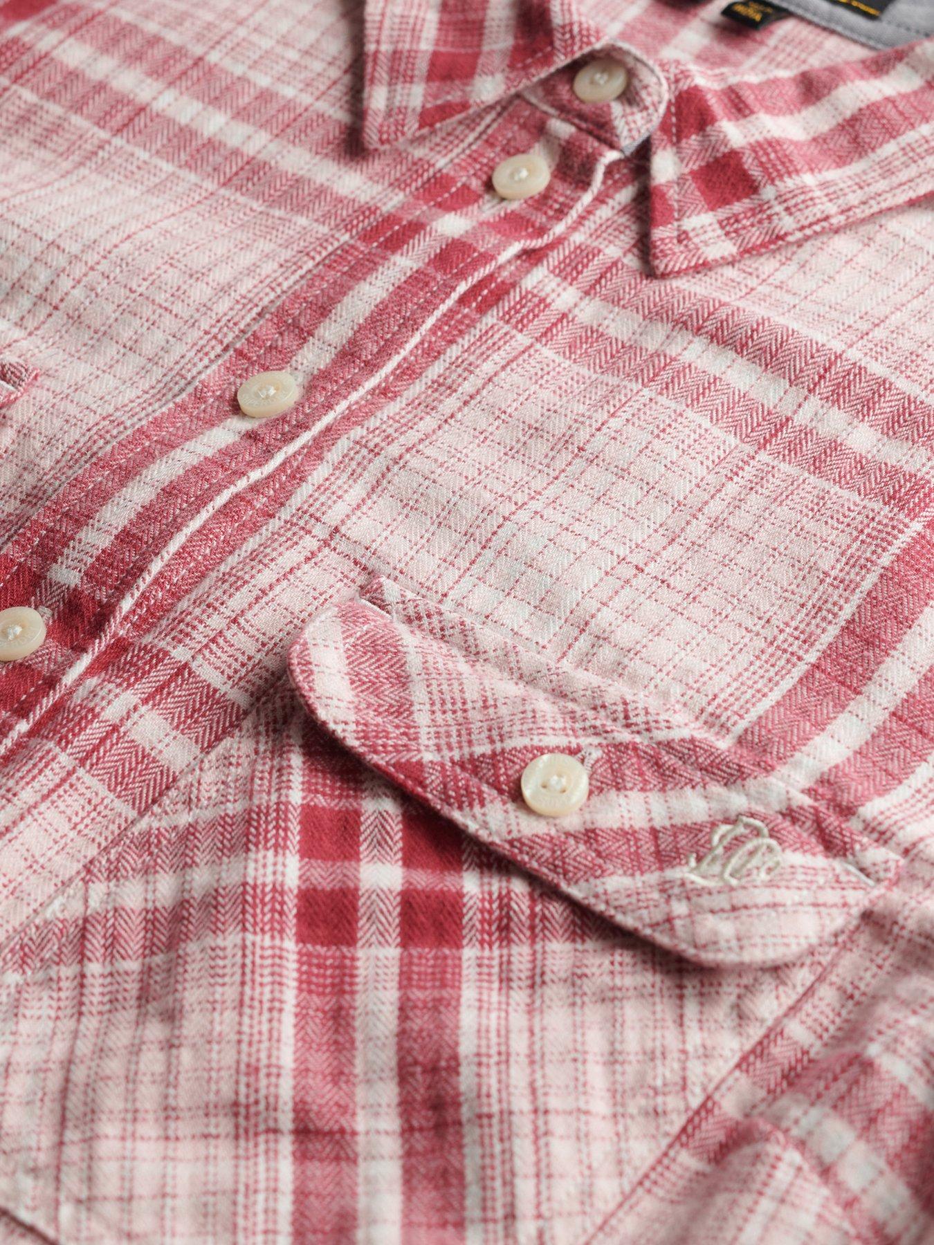 Image 6 of 6 of Superdry Superdry Lumberjack Check Flannel Shirt - Pink