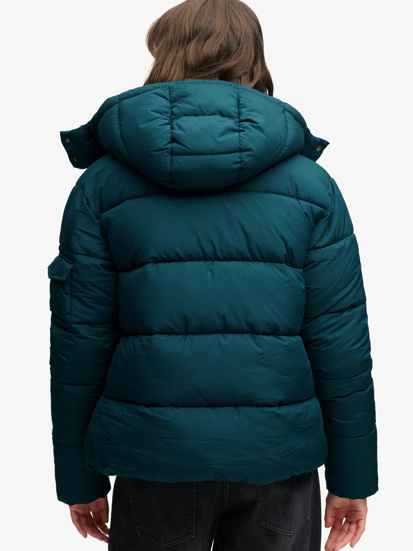 Image 2 of 7 of Superdry Superdry Premium Ripstop Puffer Jacket - Dark Green