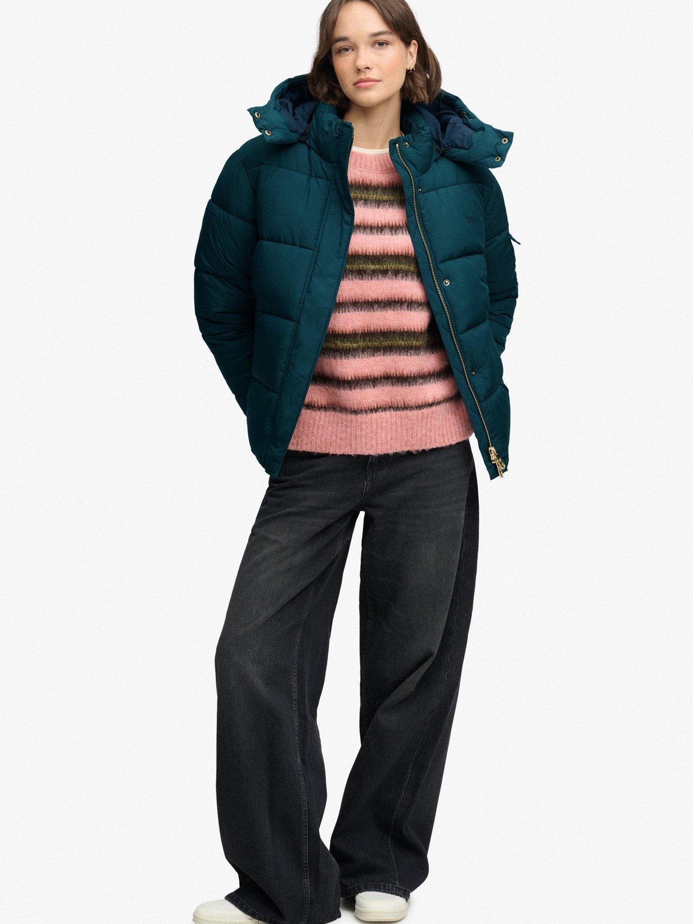 Image 3 of 7 of Superdry Superdry Premium Ripstop Puffer Jacket - Dark Green