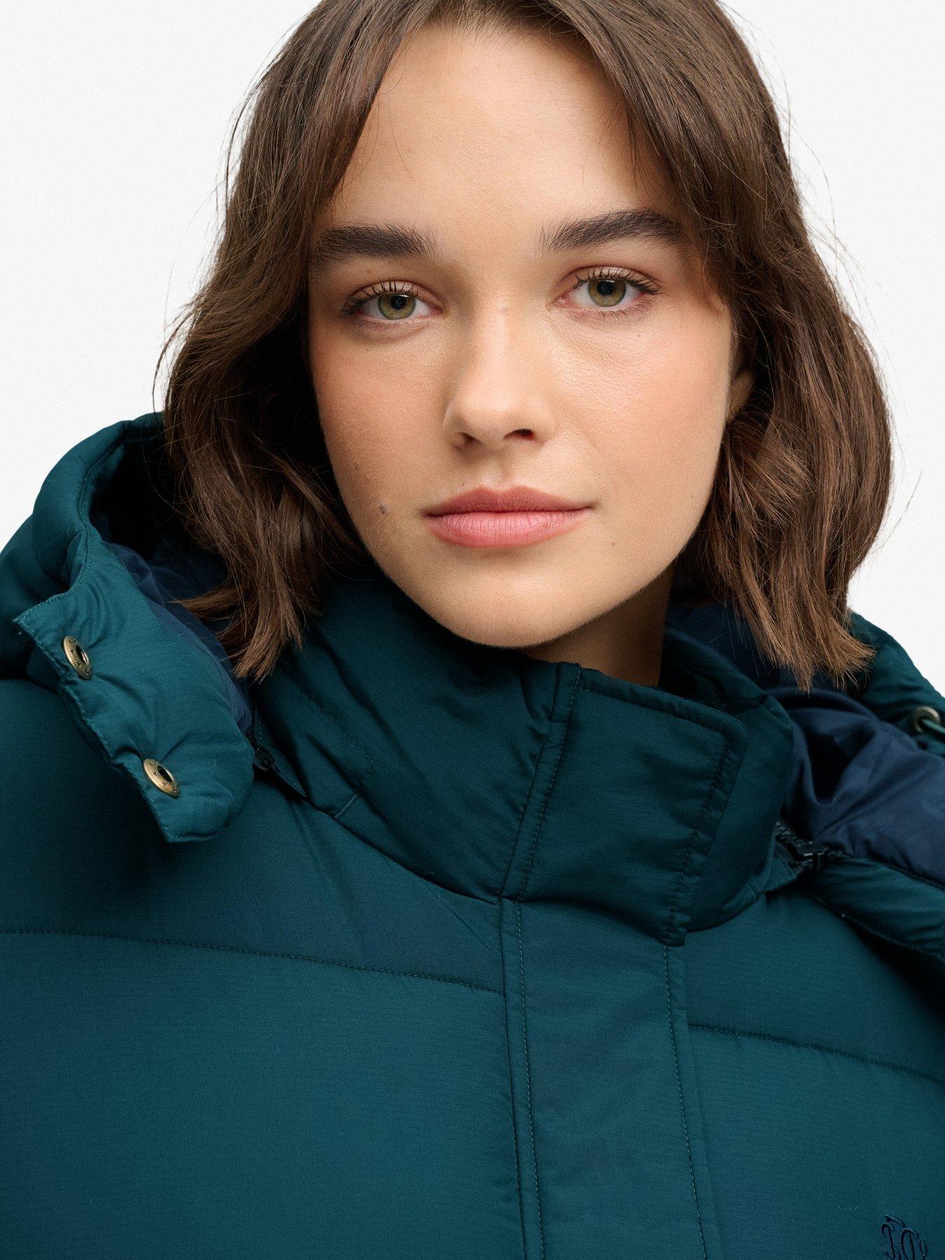Image 6 of 7 of Superdry Superdry Premium Ripstop Puffer Jacket - Dark Green