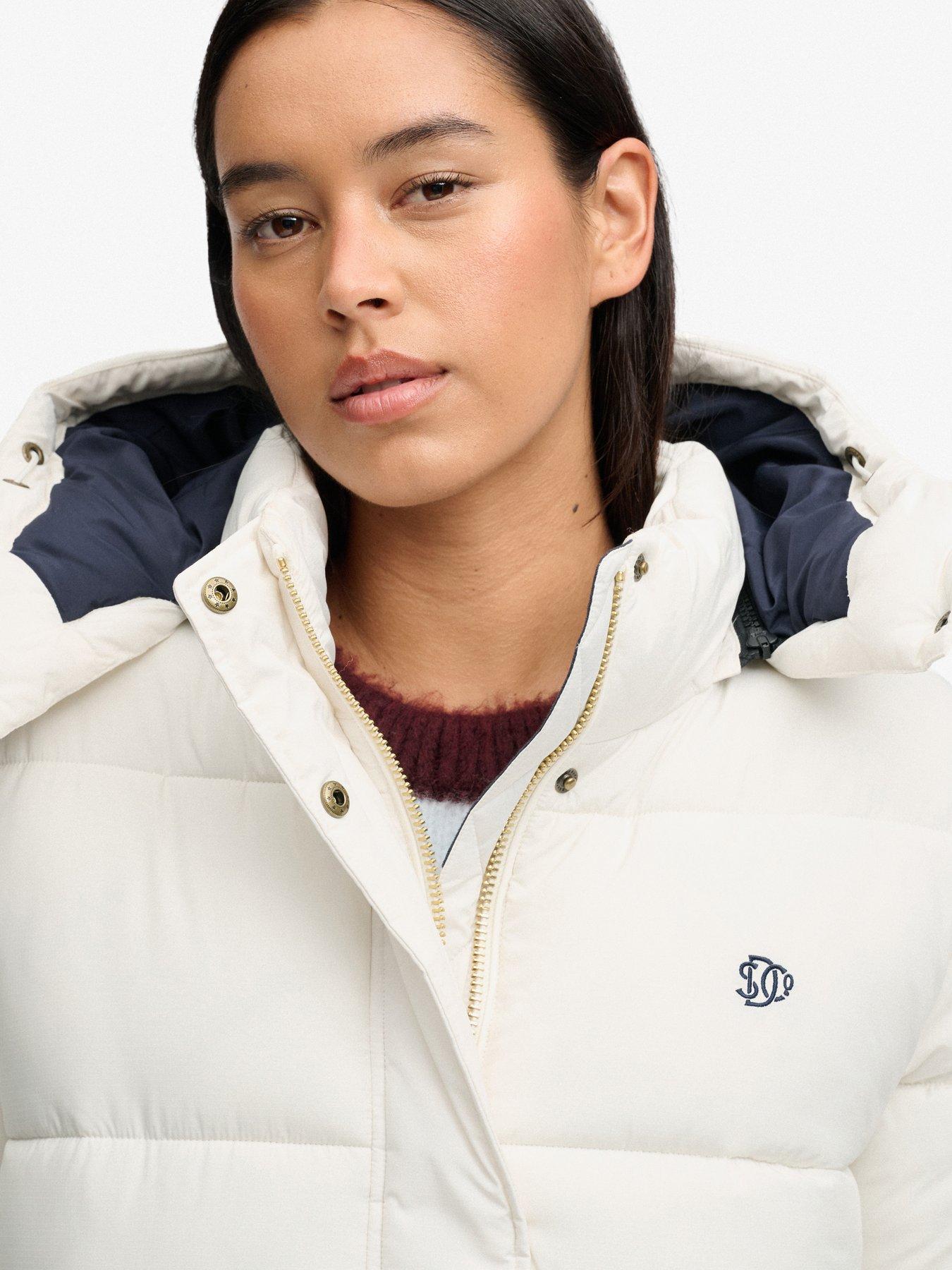 Image 6 of 7 of Superdry Superdry Premium Ripstop Puffer Jacket - Off White