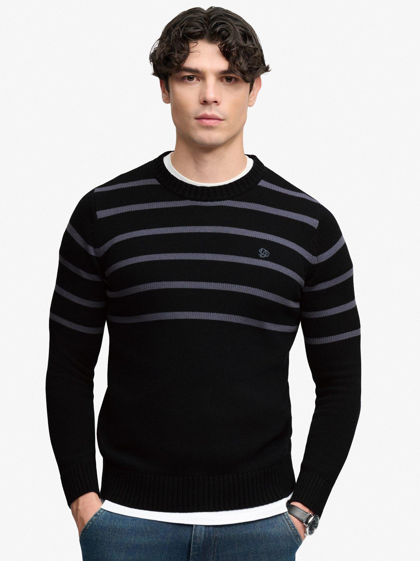 Superdry Bleu Striped Cotton Sweater - Image 2