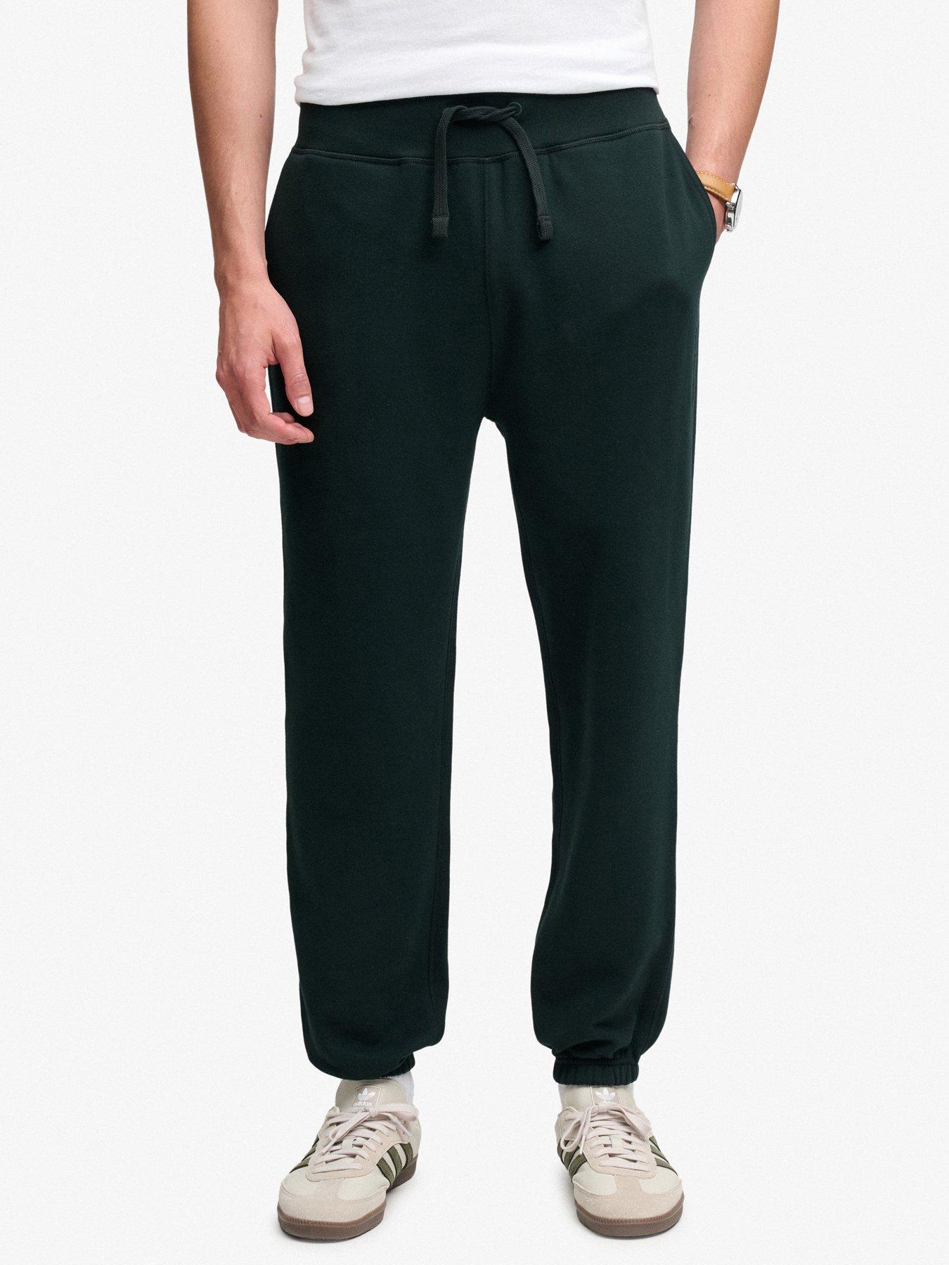 Image 1 of 6 of Superdry Mens Essential Company Logo Drawcord Jogging Bottoms - Green
