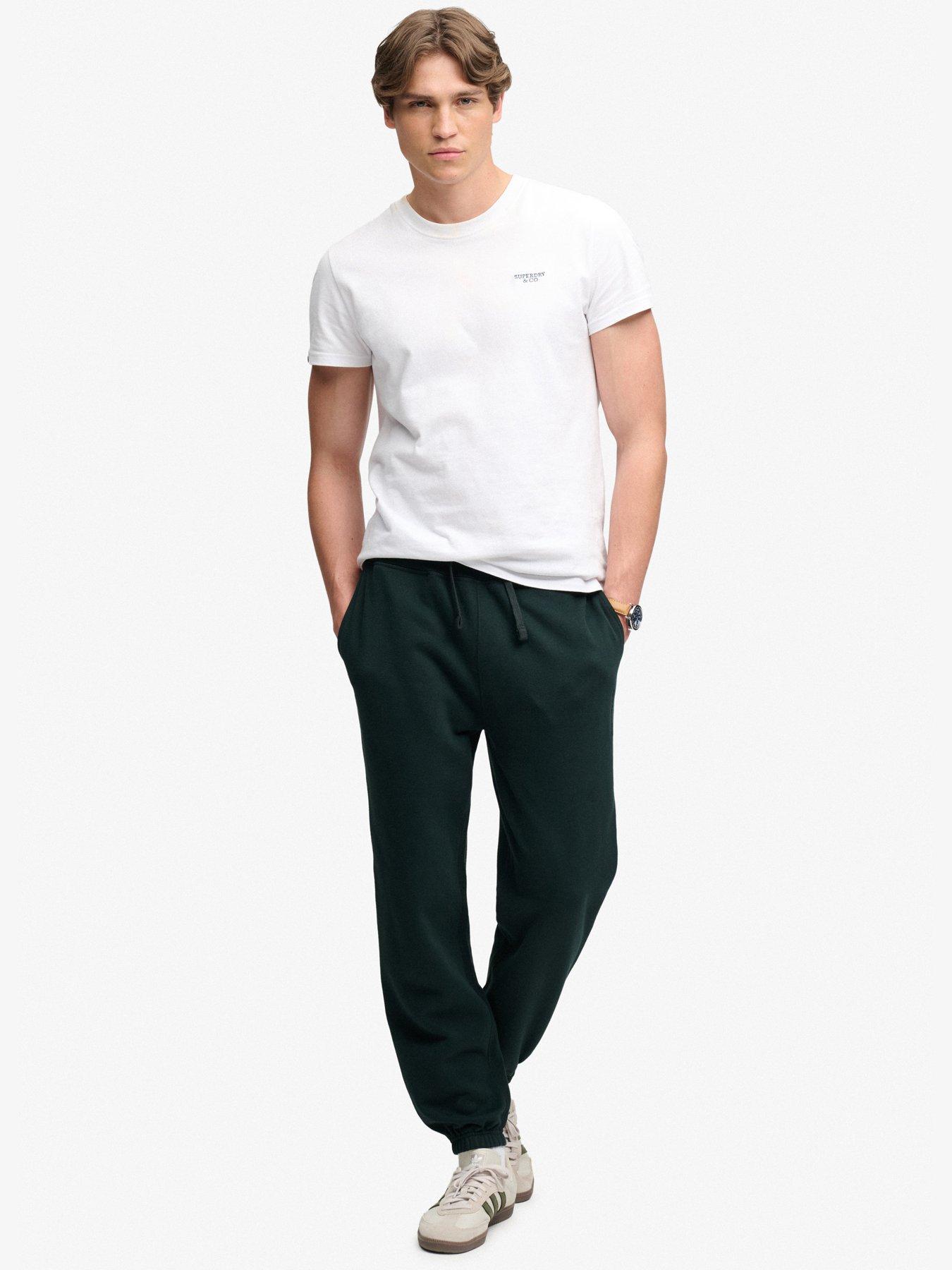 Image 3 of 6 of Superdry Mens Essential Company Logo Drawcord Jogging Bottoms - Green