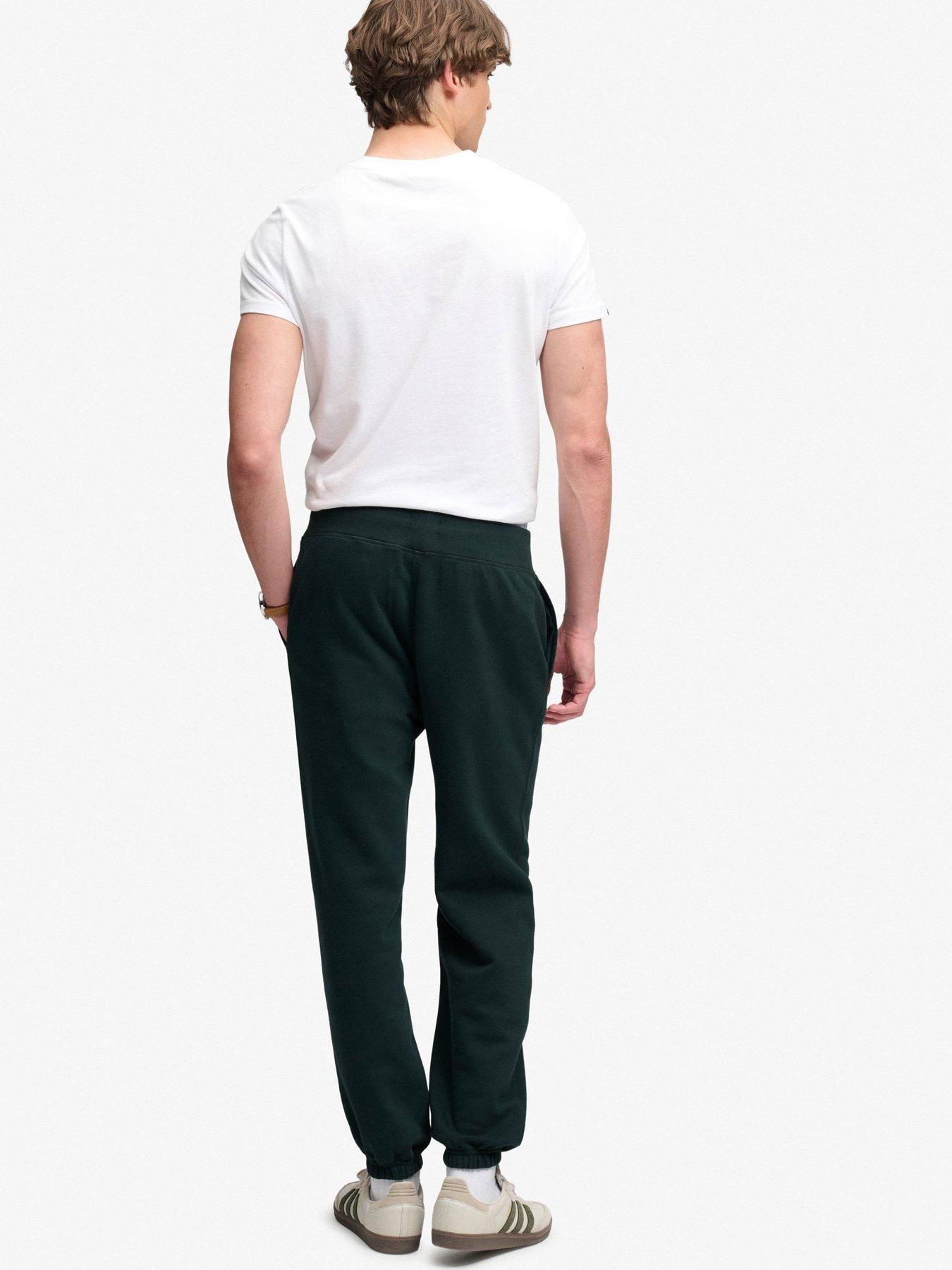 Image 4 of 6 of Superdry Mens Essential Company Logo Drawcord Jogging Bottoms - Green