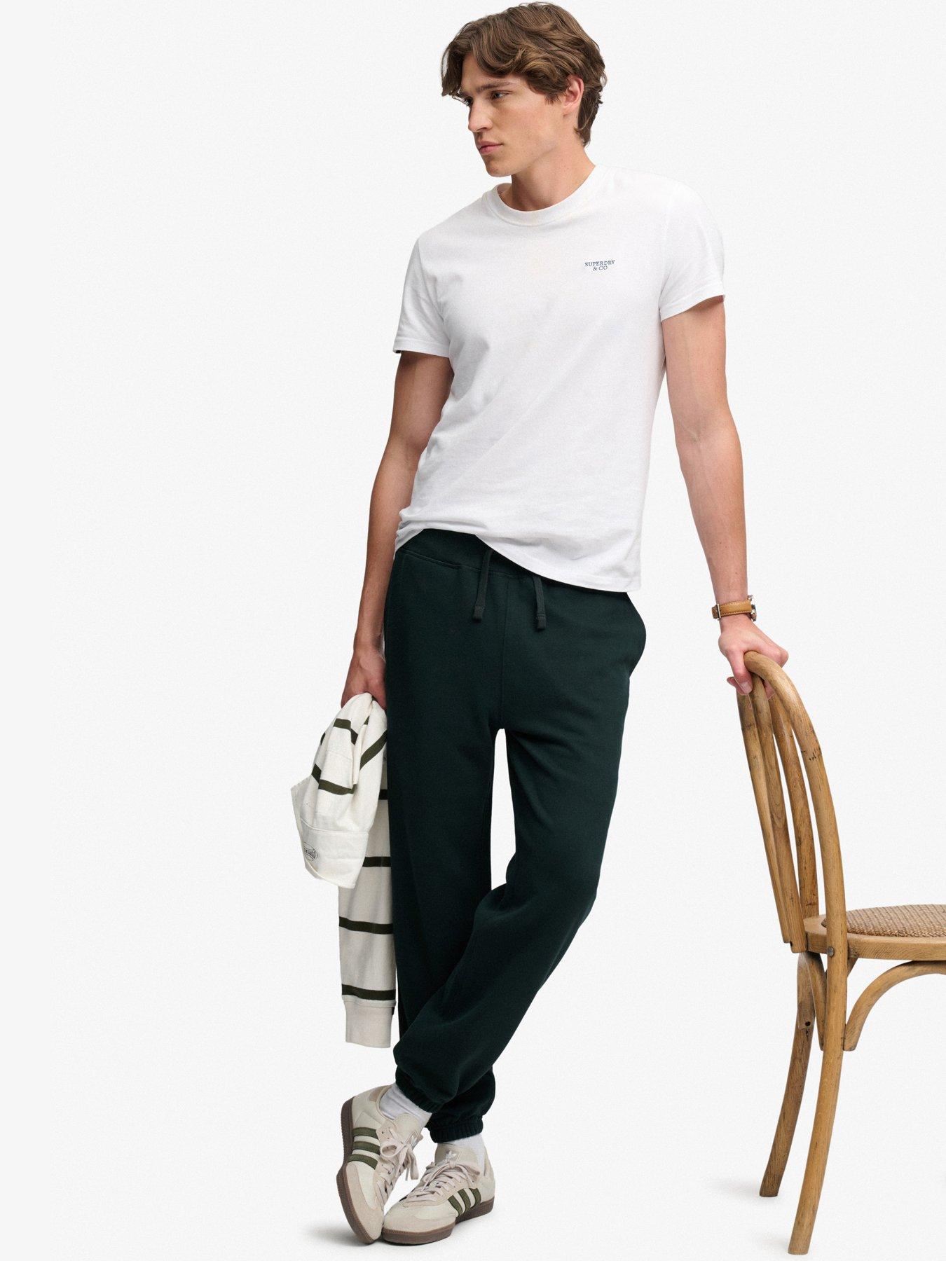 Image 5 of 6 of Superdry Mens Essential Company Logo Drawcord Jogging Bottoms - Green