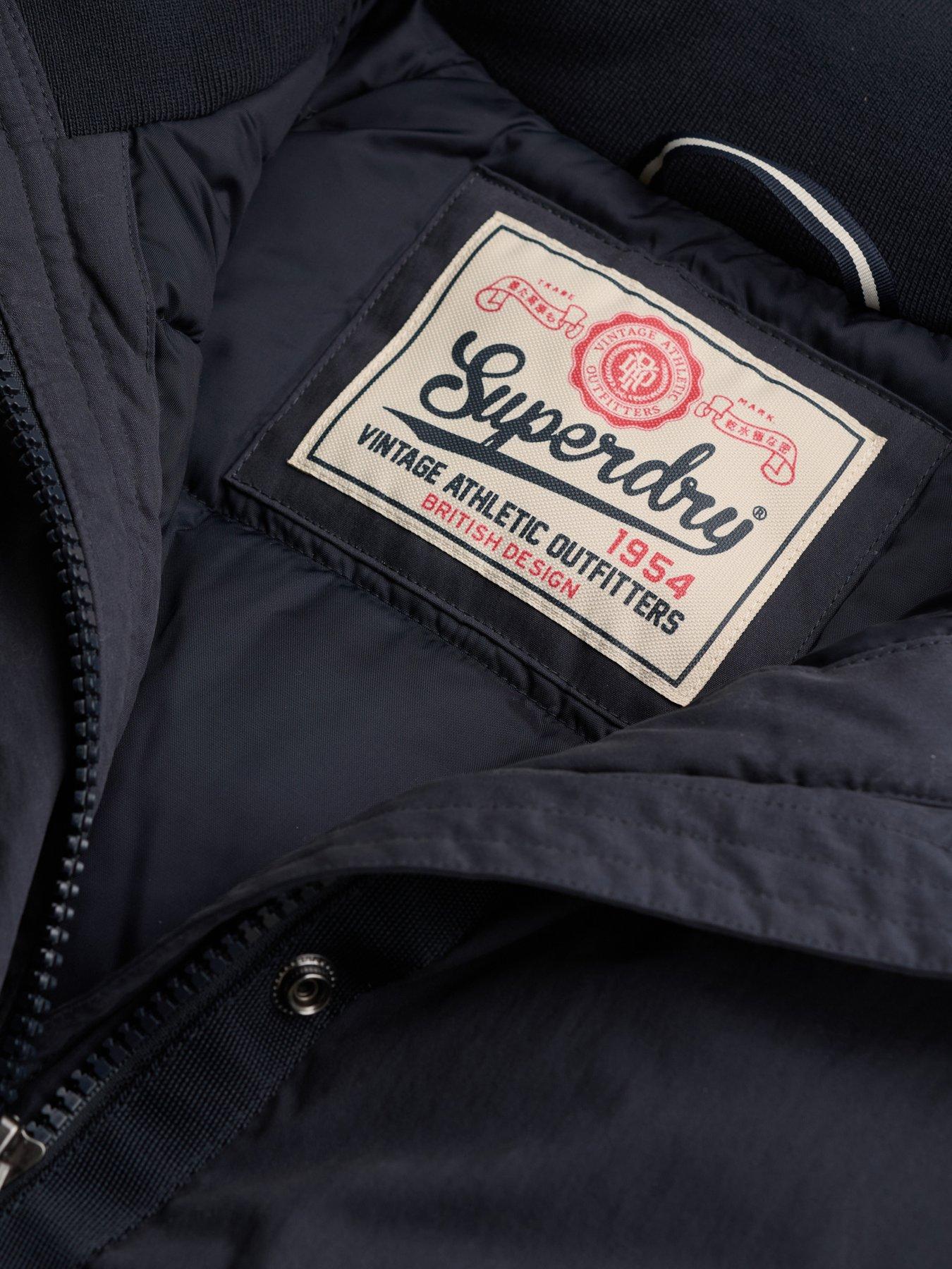 Image 7 of 7 of Superdry Womens Cotton Padded Water-Repellent Jacket - Navy
