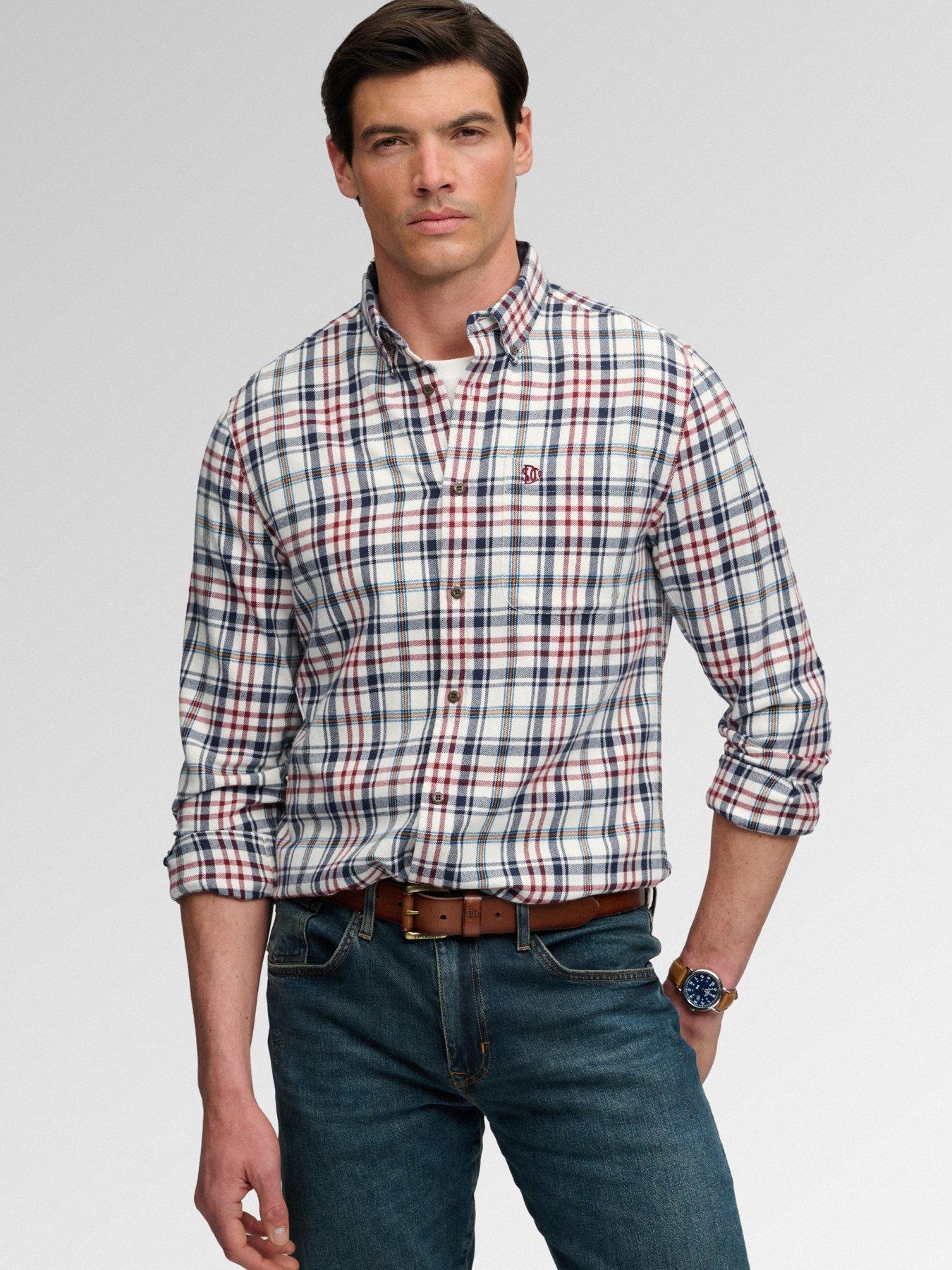 Superdry Men's Blanc Long Sleeve Shirt Lumberjack - Image 2
