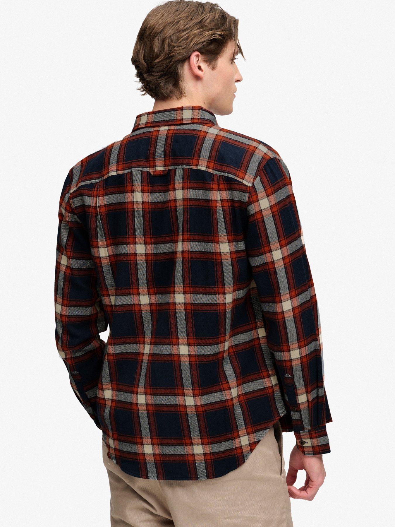 Image 2 of 6 of Superdry Mens Lumberjack Relaxed Fit Cotton Shirt - Navy
