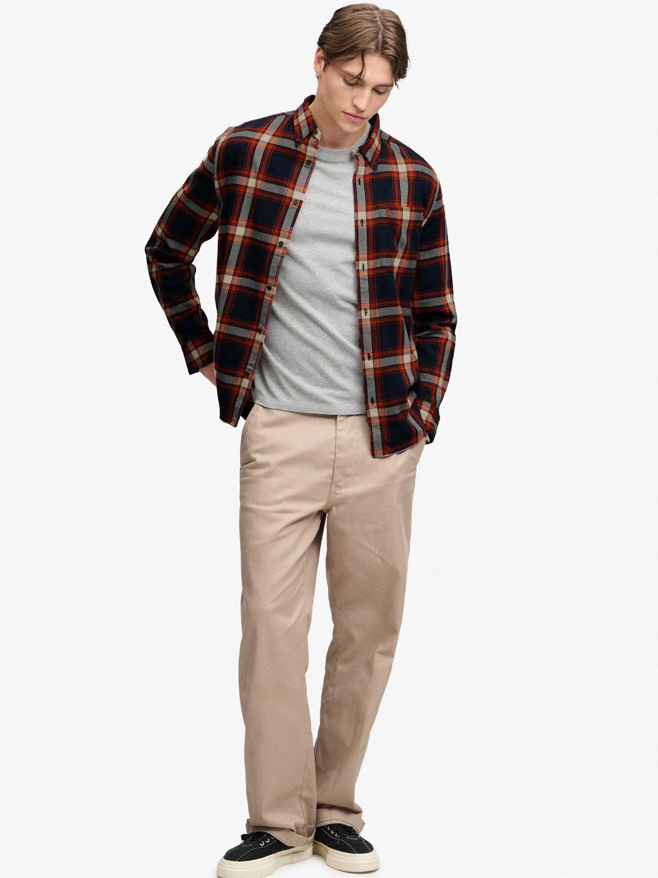Image 3 of 6 of Superdry Mens Lumberjack Relaxed Fit Cotton Shirt - Navy