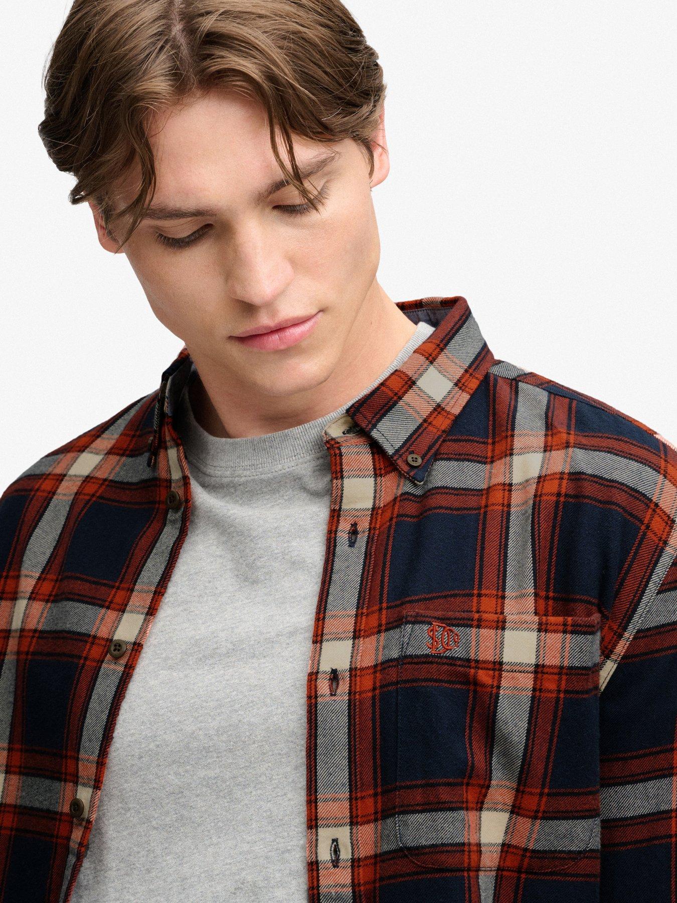 Image 5 of 6 of Superdry Mens Lumberjack Relaxed Fit Cotton Shirt - Navy