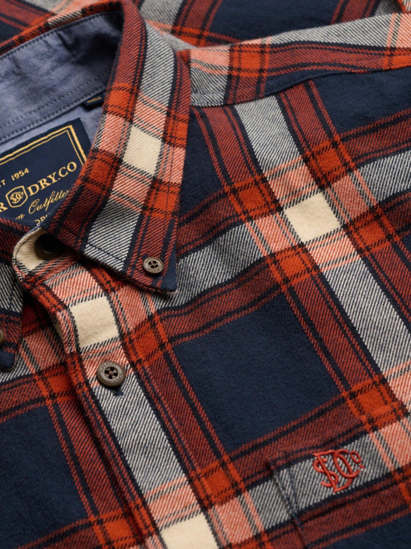 Image 6 of 6 of Superdry Mens Lumberjack Relaxed Fit Cotton Shirt - Navy