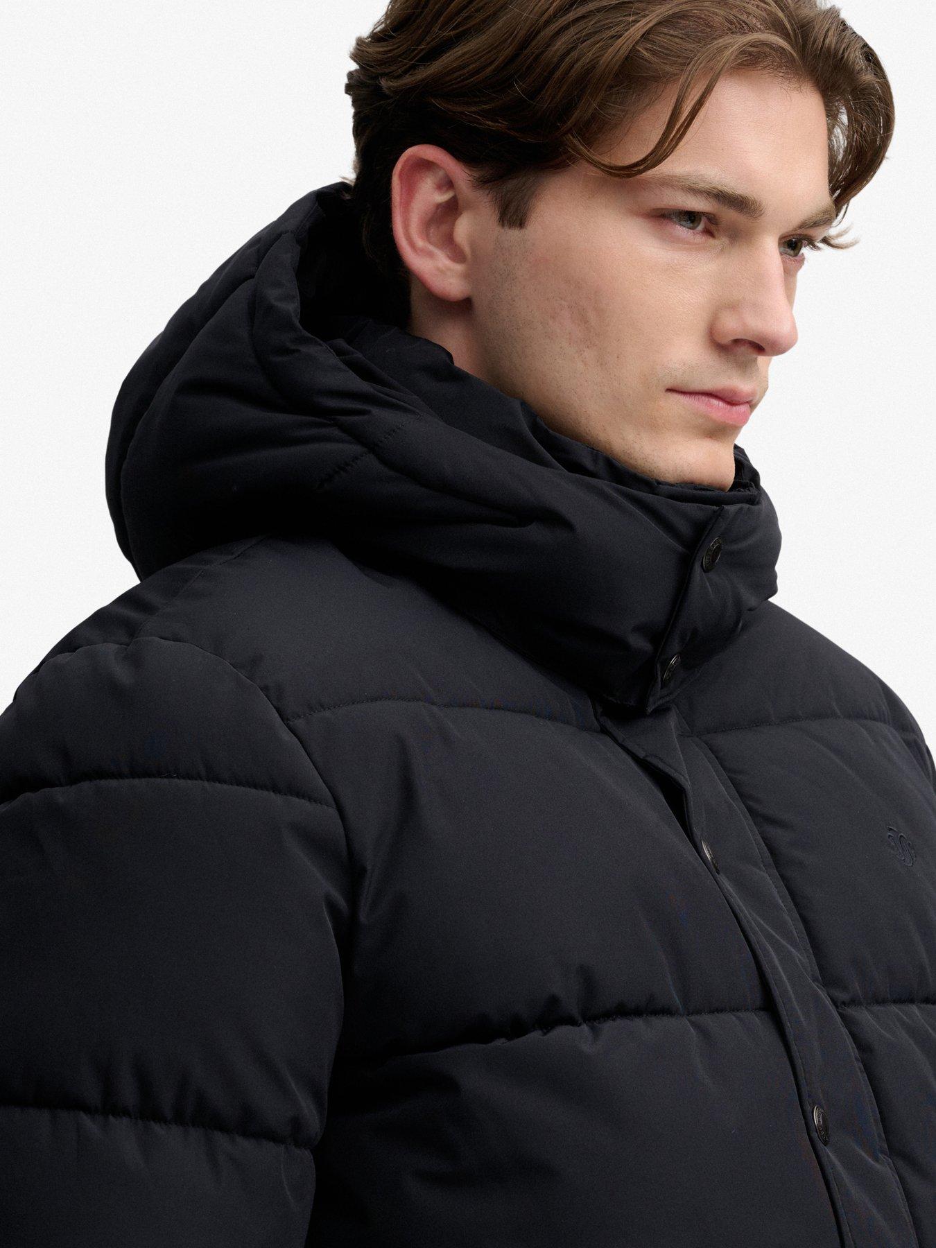 Image 4 of 7 of Superdry Mens Premium Hood Puffer Jacket - Black
