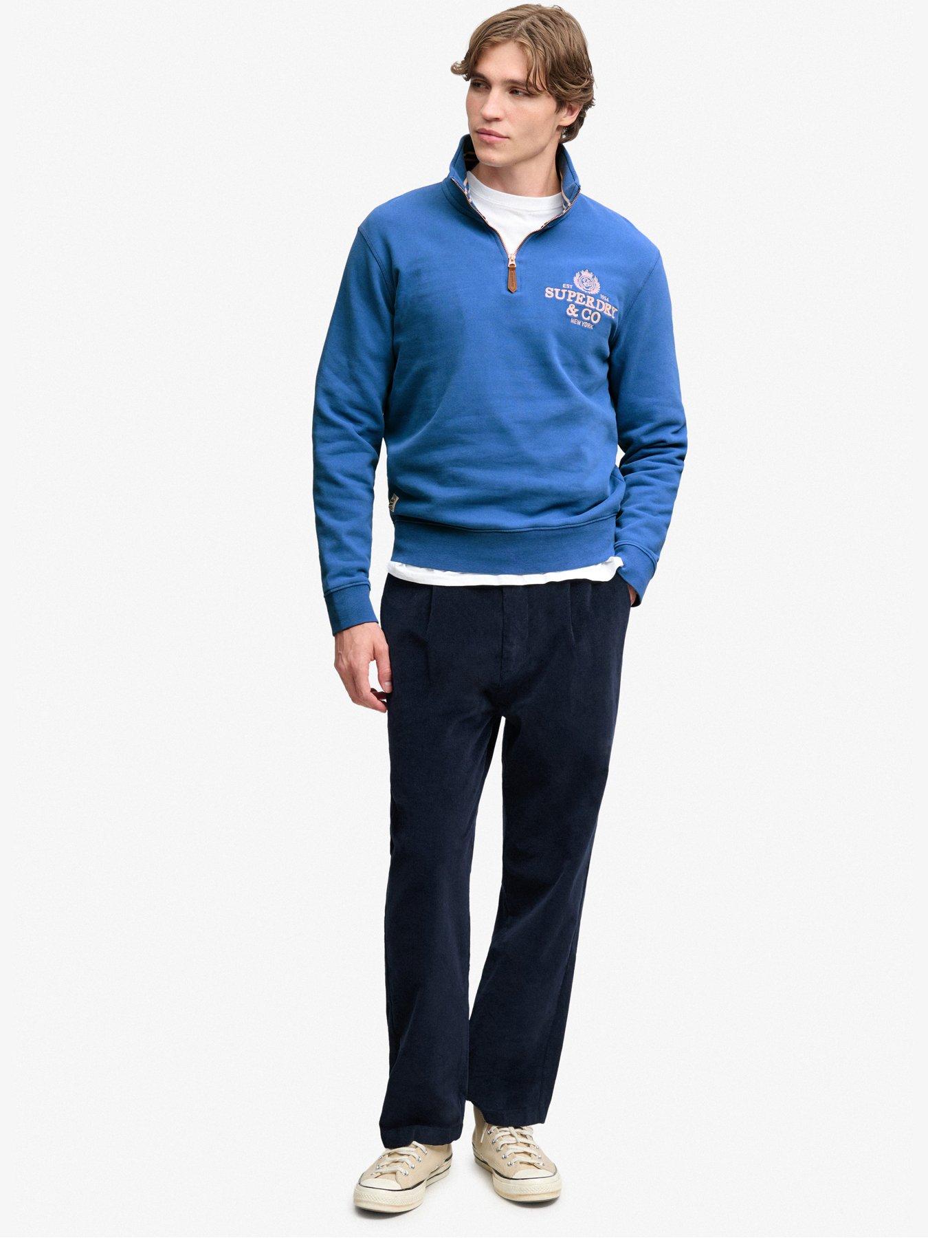 Image 3 of 6 of Superdry Superdry Company Logo Half Zip Sweat - Blue