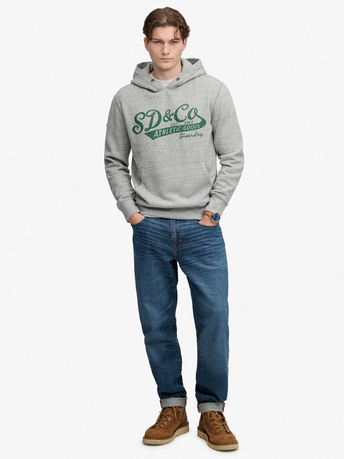 Image 3 of 6 of Superdry Superdry Vintage Script Hoodie - Grey