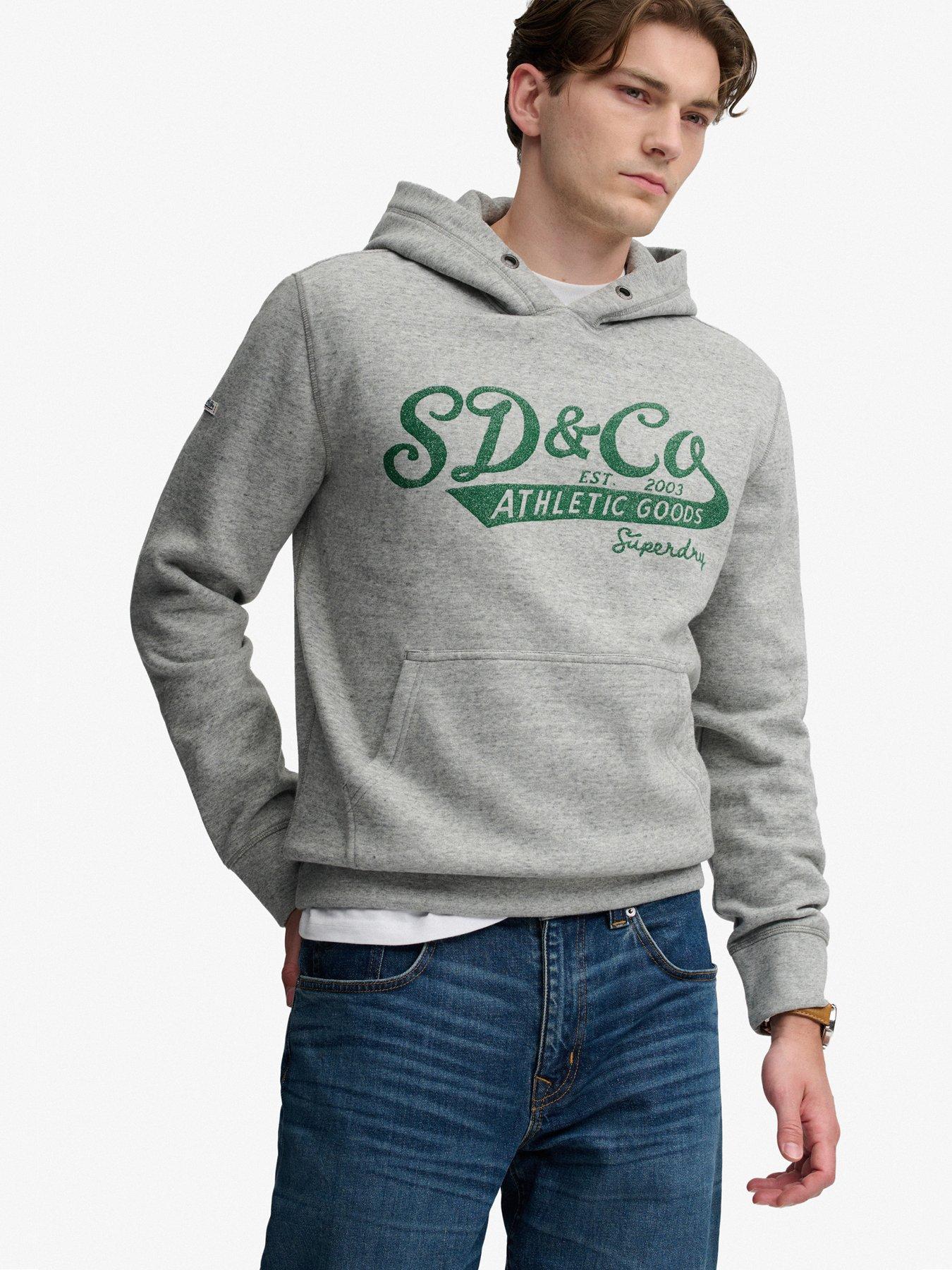 Image 4 of 6 of Superdry Superdry Vintage Script Hoodie - Grey