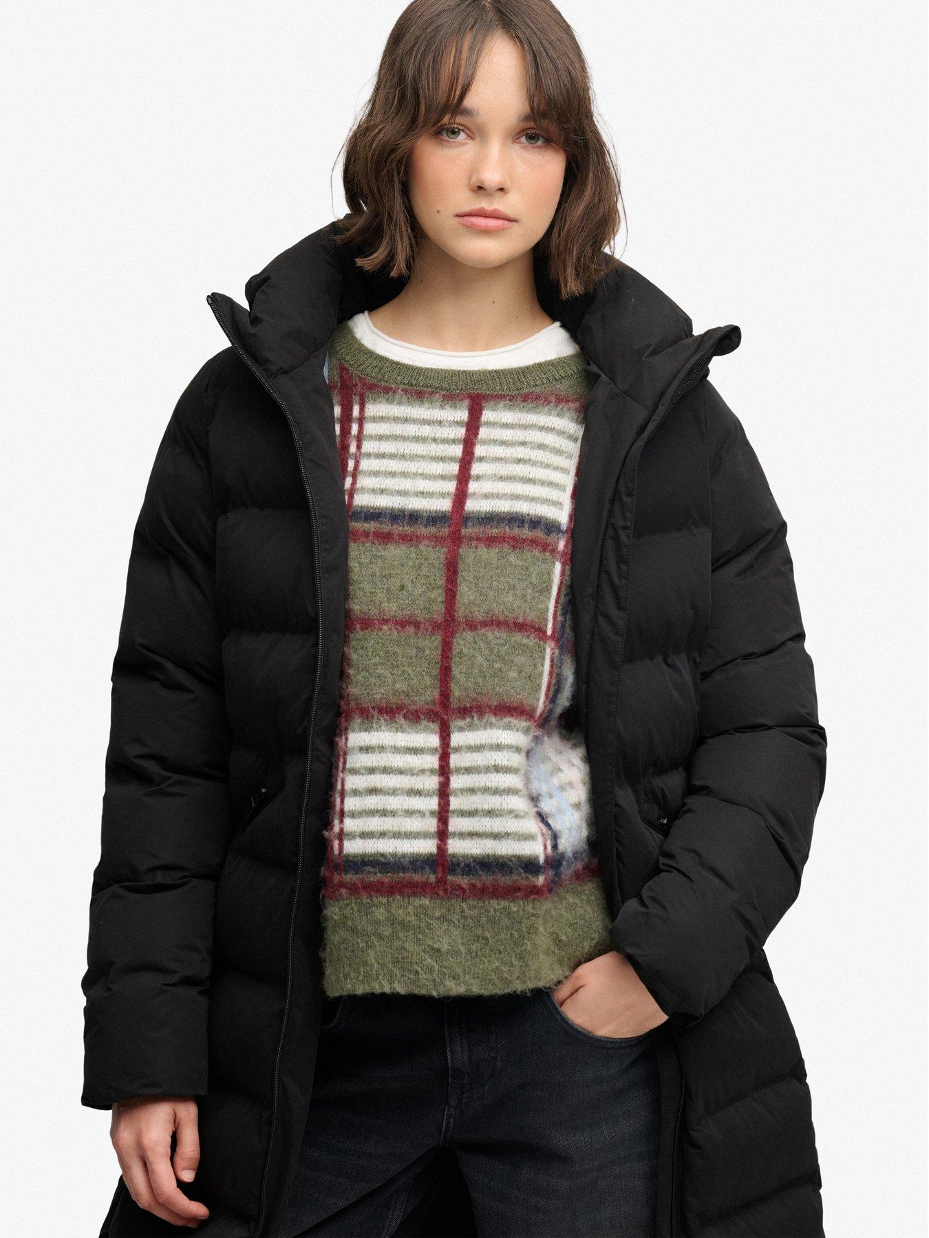 Superdry Women's Noir Long Hooded Puffer Coat For - Image 3
