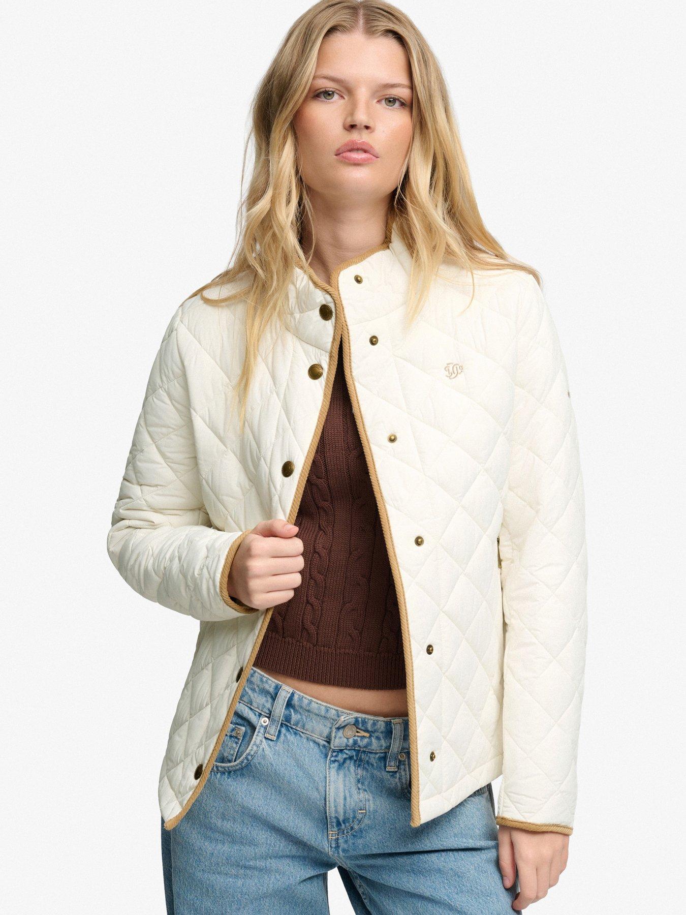 Image 1 of 7 of Superdry Superdry Estate Country Liner Jacket - Off White