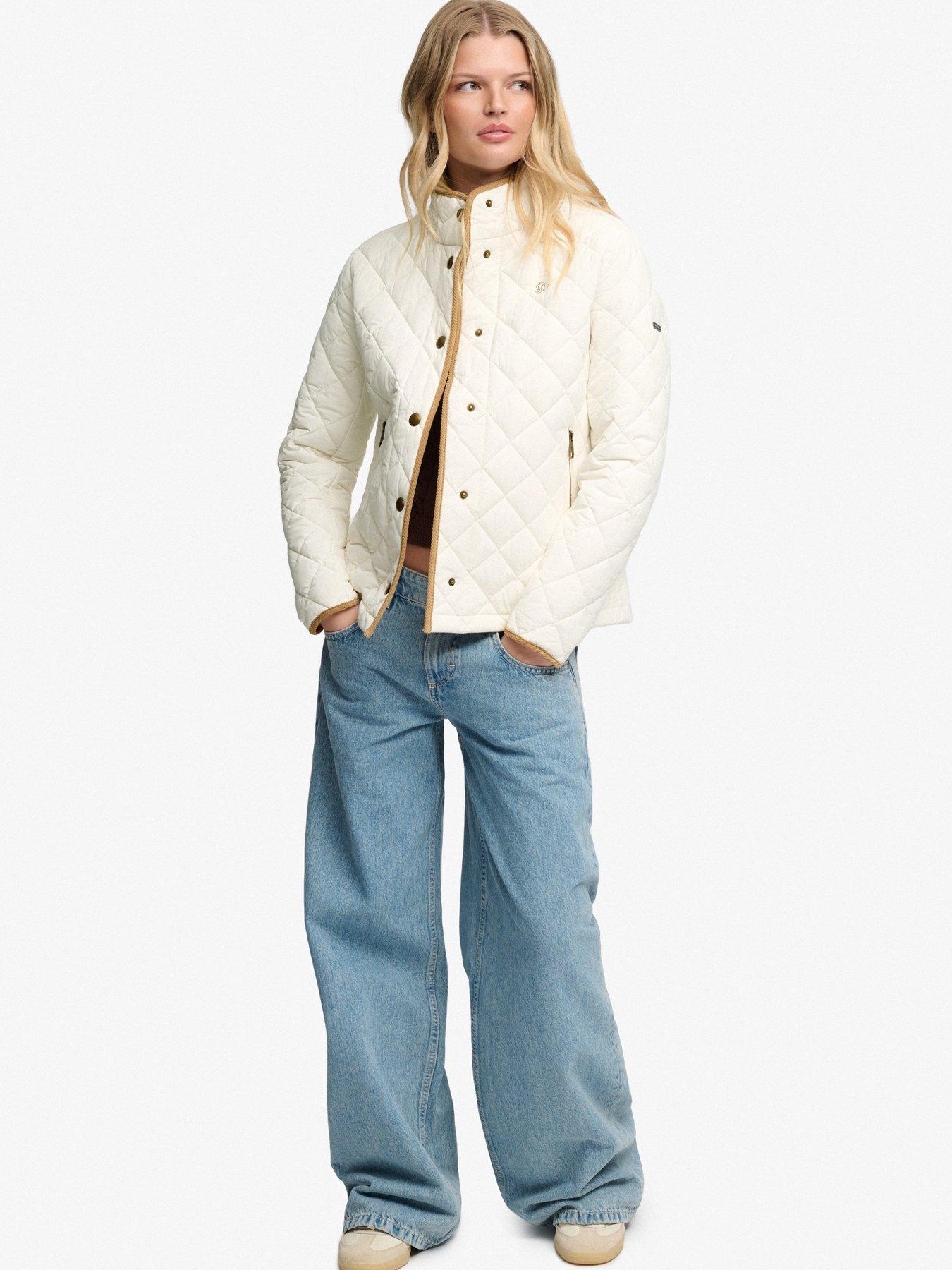 Image 3 of 7 of Superdry Superdry Estate Country Liner Jacket - Off White