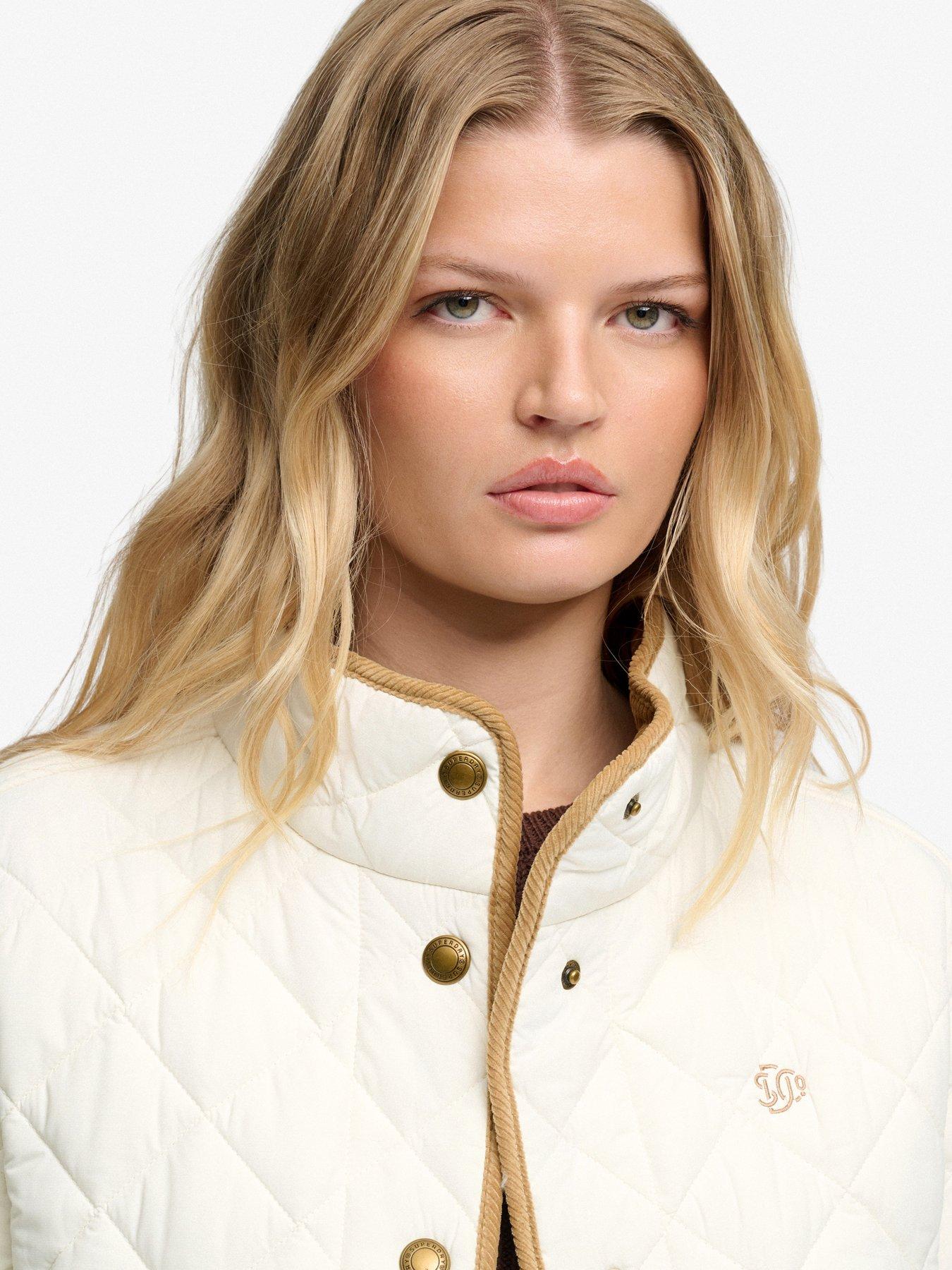 Image 6 of 7 of Superdry Superdry Estate Country Liner Jacket - Off White