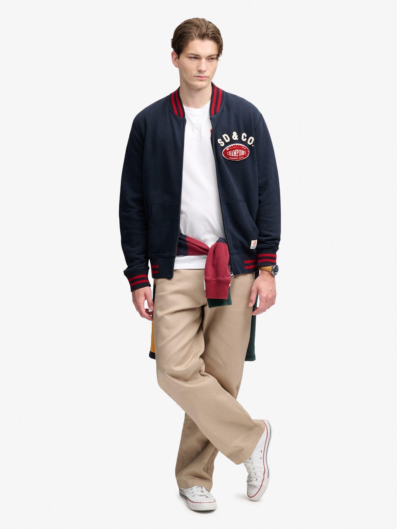 Image 3 of 6 of Superdry Superdry Vintage Athletic Bomber - Navy