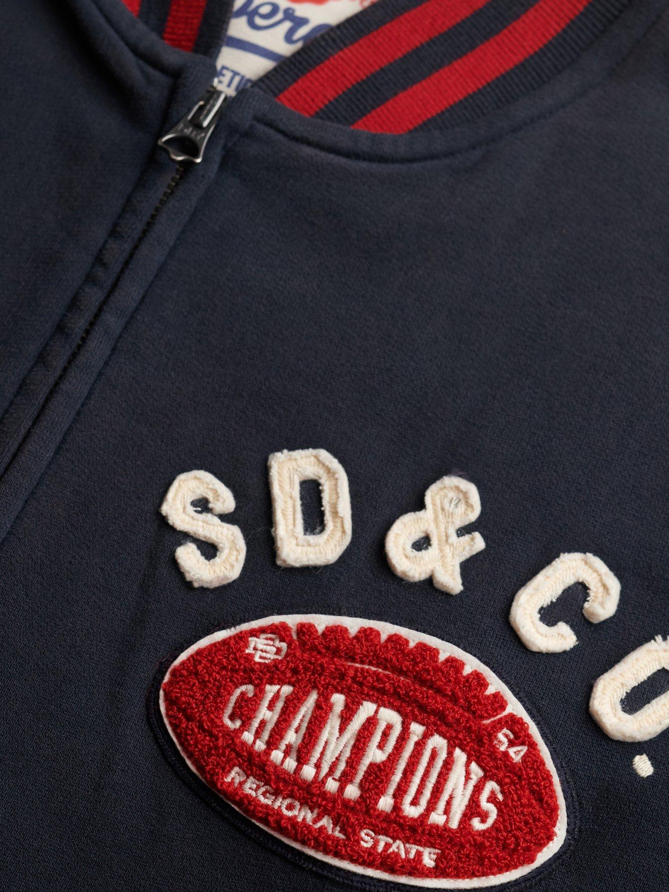 Image 5 of 6 of Superdry Superdry Vintage Athletic Bomber - Navy