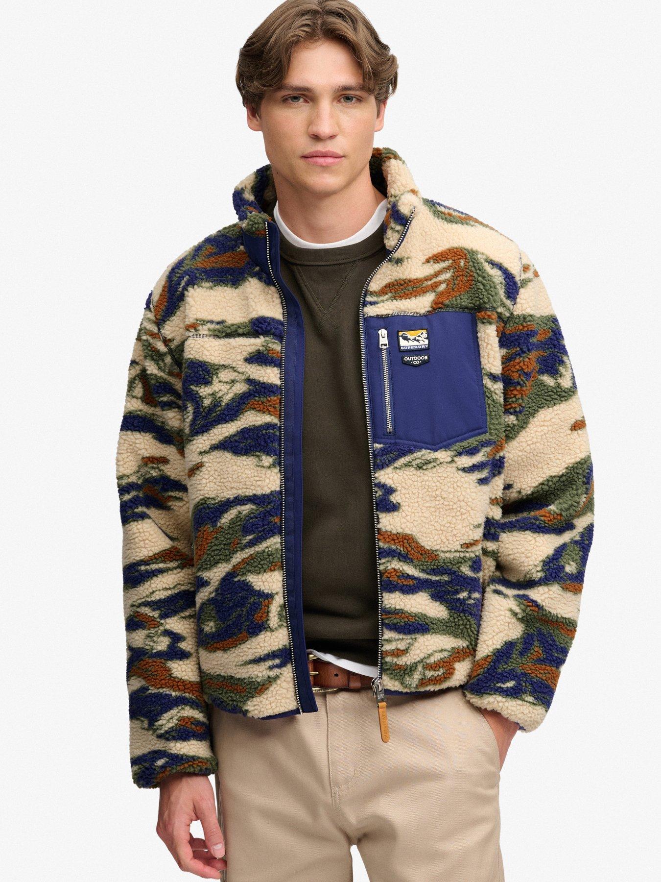 Superdry - Men - Terrain Full Zip Fleece - XL - Khaki - Image 4