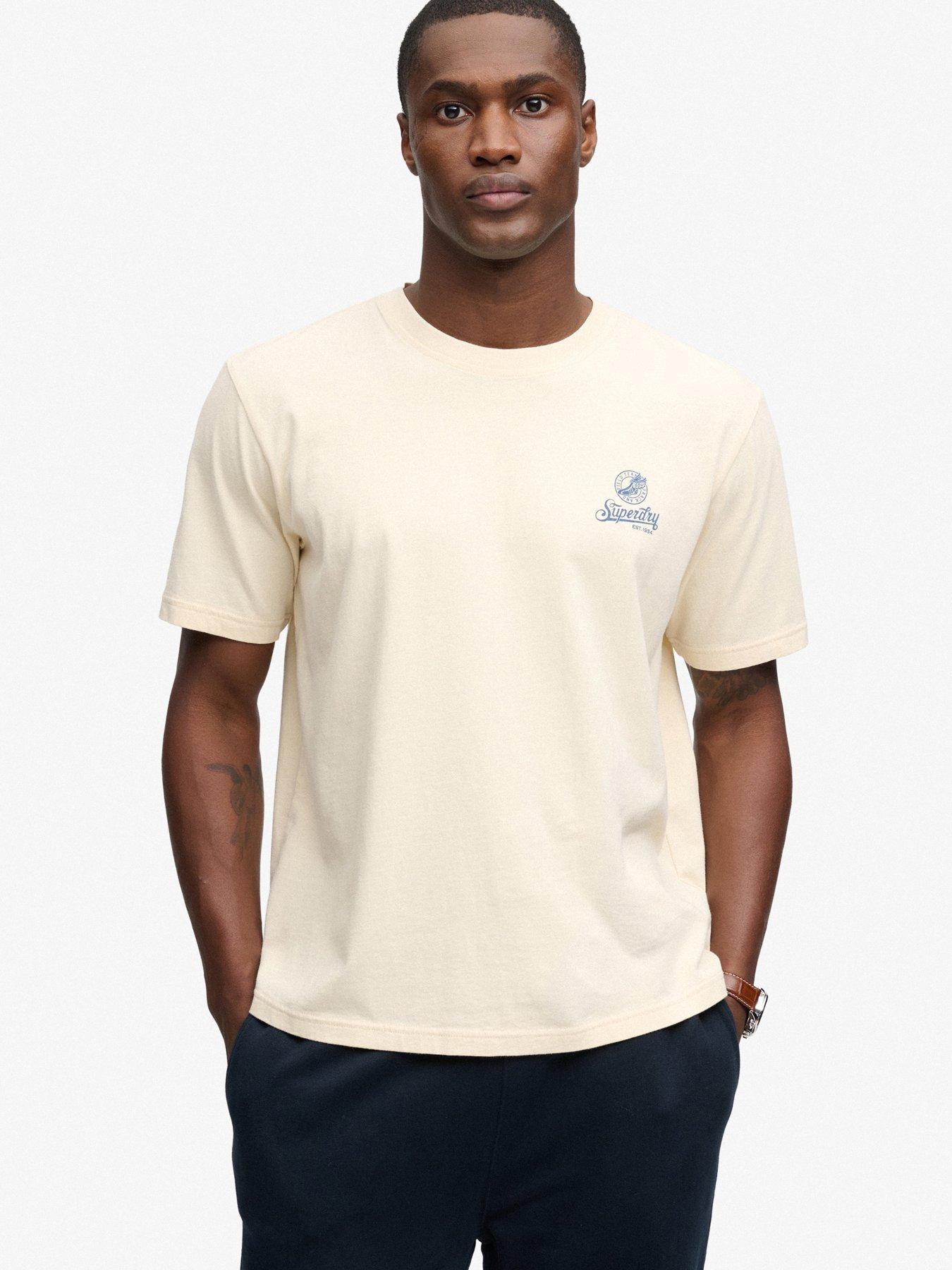 Superdry Men's Beige T-Shirt Athletic Club - Image 2