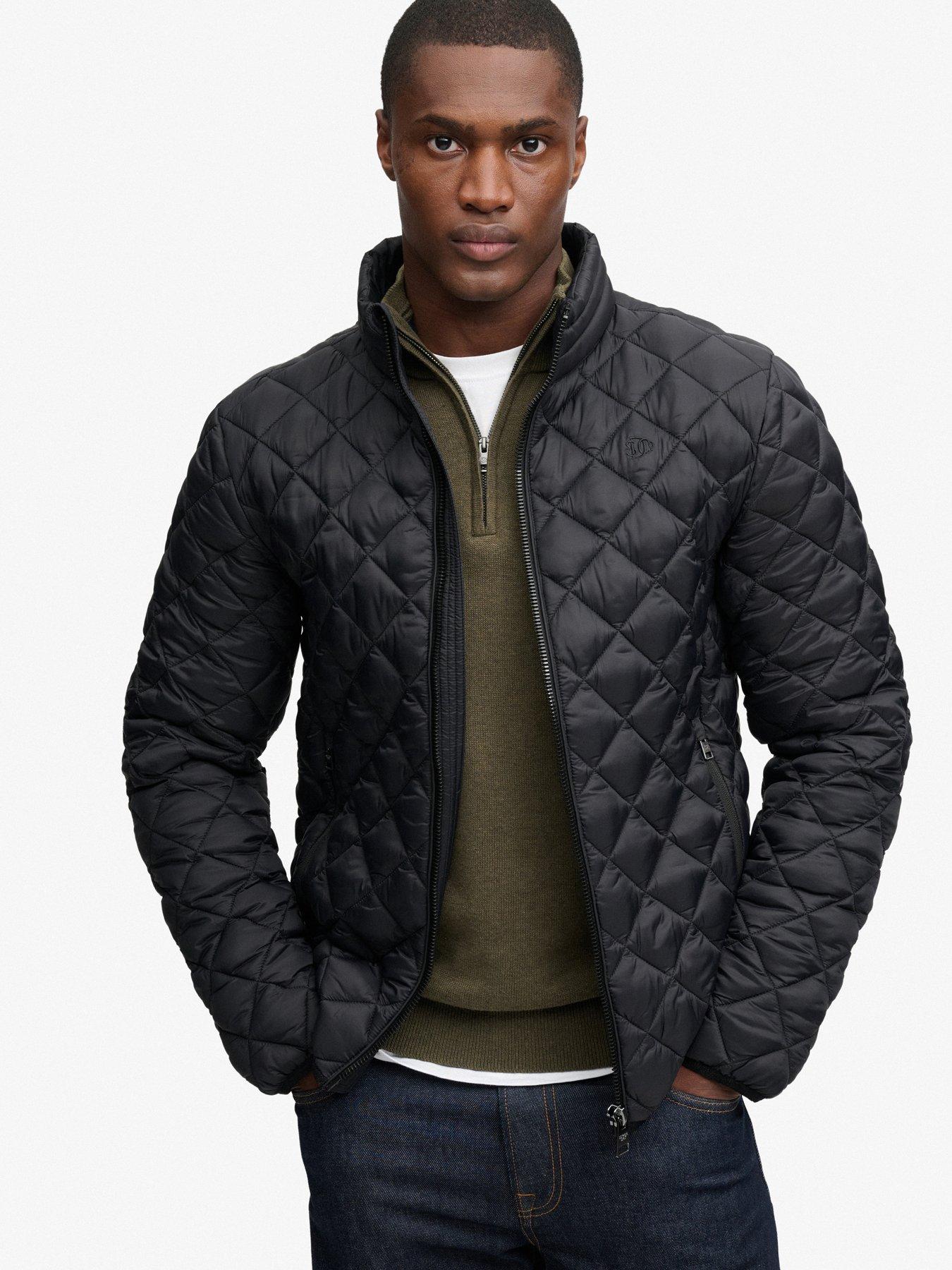 Superdry Noir Down Jacket Diamond Quilt Fuji Jacket - Image 2