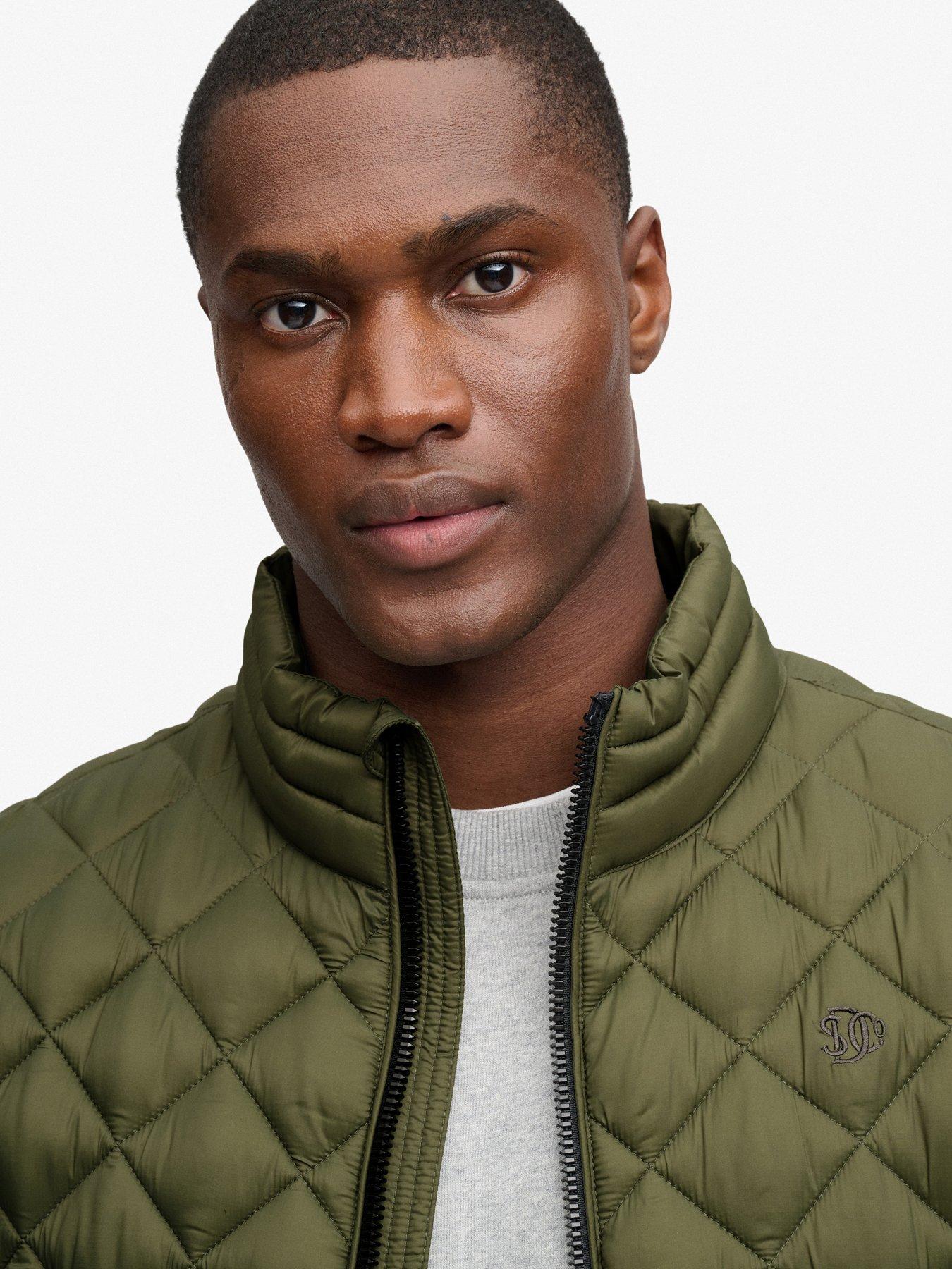 Image 5 of 7 of Superdry Mens Diamond Quilt Fuji Jacket - Green