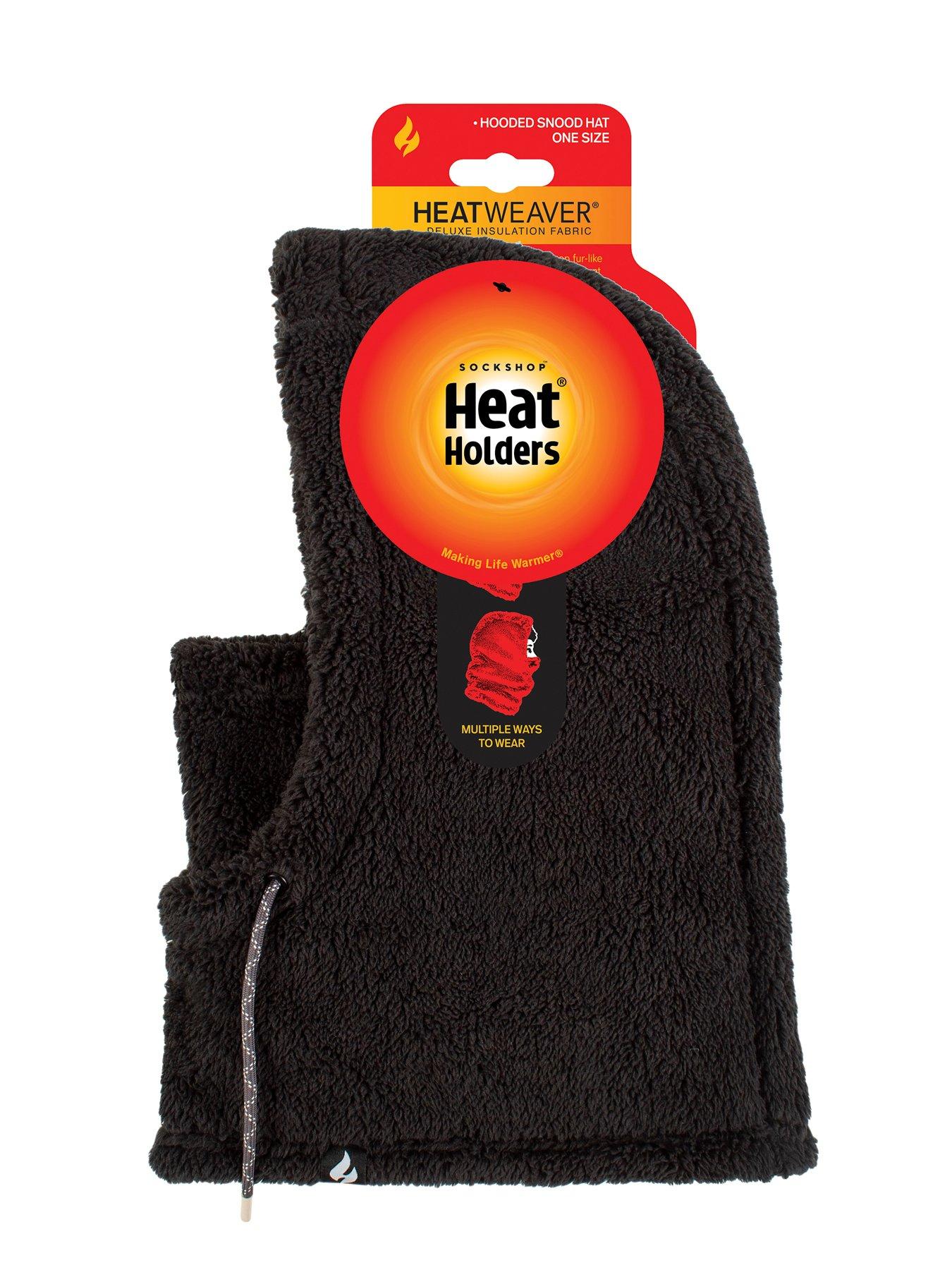Image 2 of 2 of Heat Holders Mens Nevis Hooded Fleece Drawcord Snood - Black