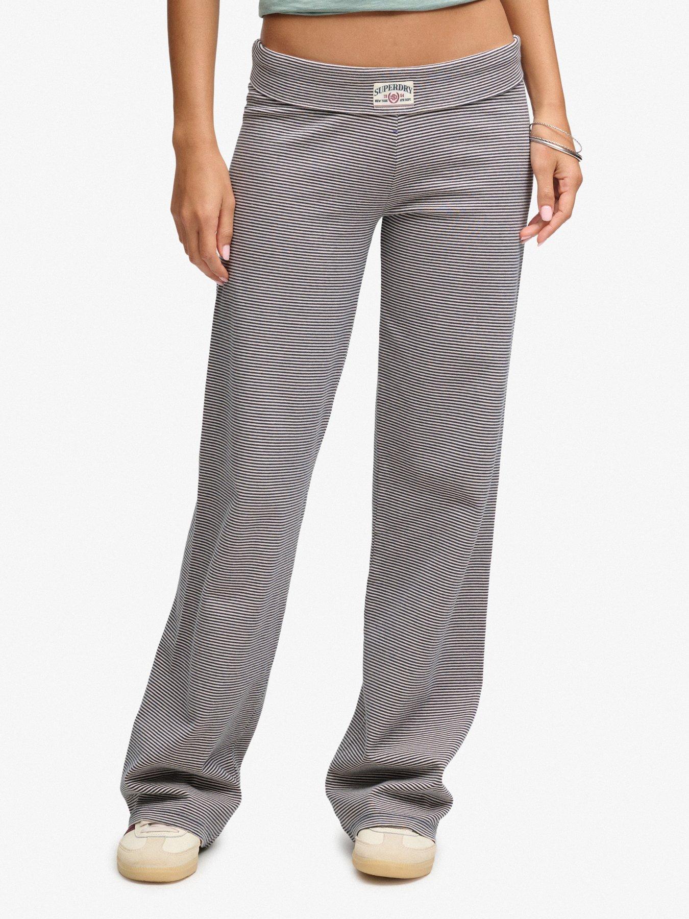 Image 1 of 6 of Superdry Superdry Ath Ess Stripe Jersey Trousers - Navy
