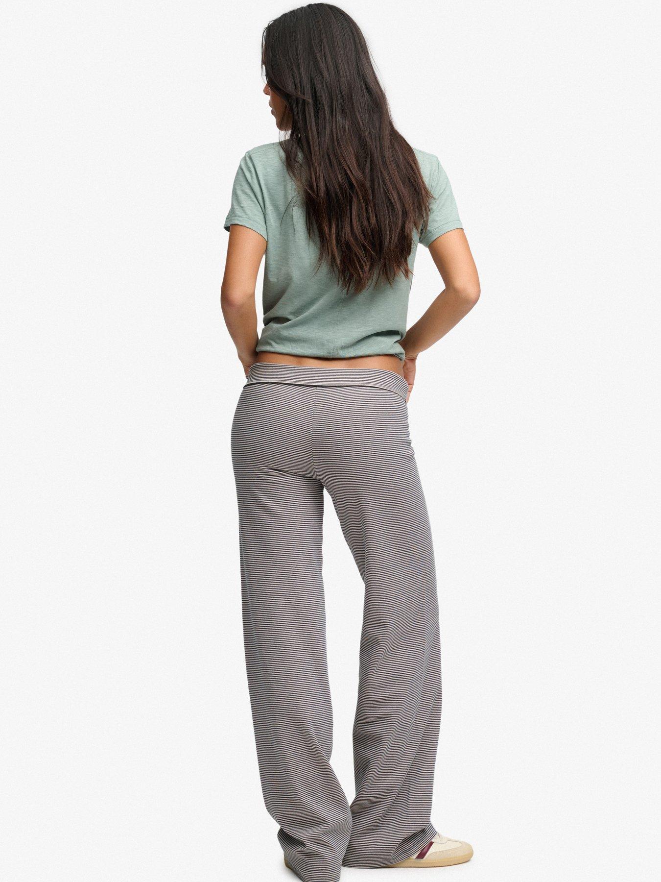 Image 4 of 6 of Superdry Superdry Ath Ess Stripe Jersey Trousers - Navy