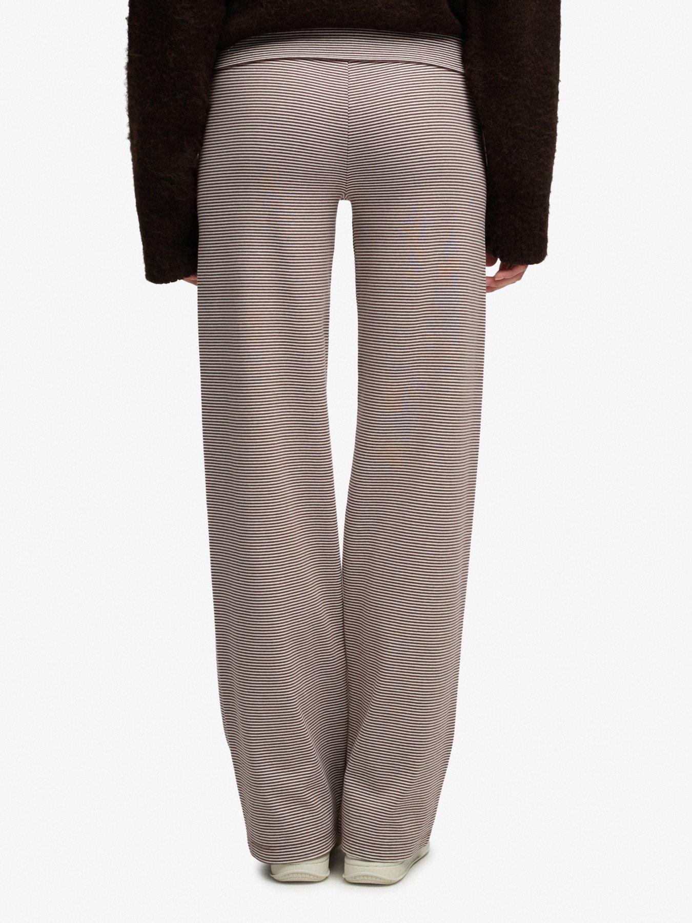 Image 2 of 7 of Superdry Superdry Ath Ess Stripe Jersey Trousers - Brown