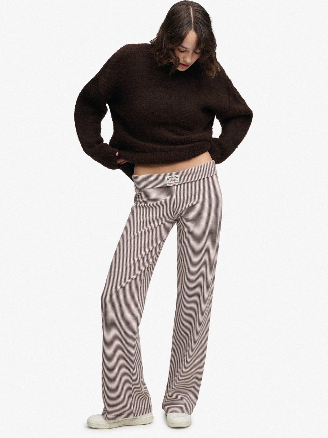 Image 3 of 7 of Superdry Superdry Ath Ess Stripe Jersey Trousers - Brown