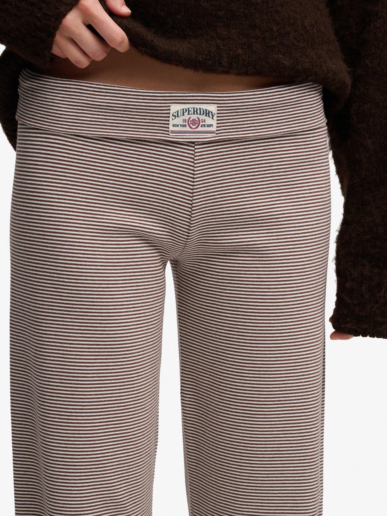 Image 4 of 7 of Superdry Superdry Ath Ess Stripe Jersey Trousers - Brown