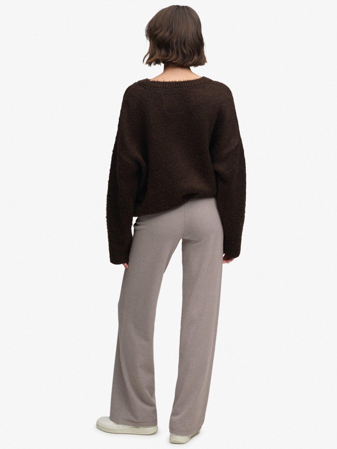 Image 5 of 7 of Superdry Superdry Ath Ess Stripe Jersey Trousers - Brown