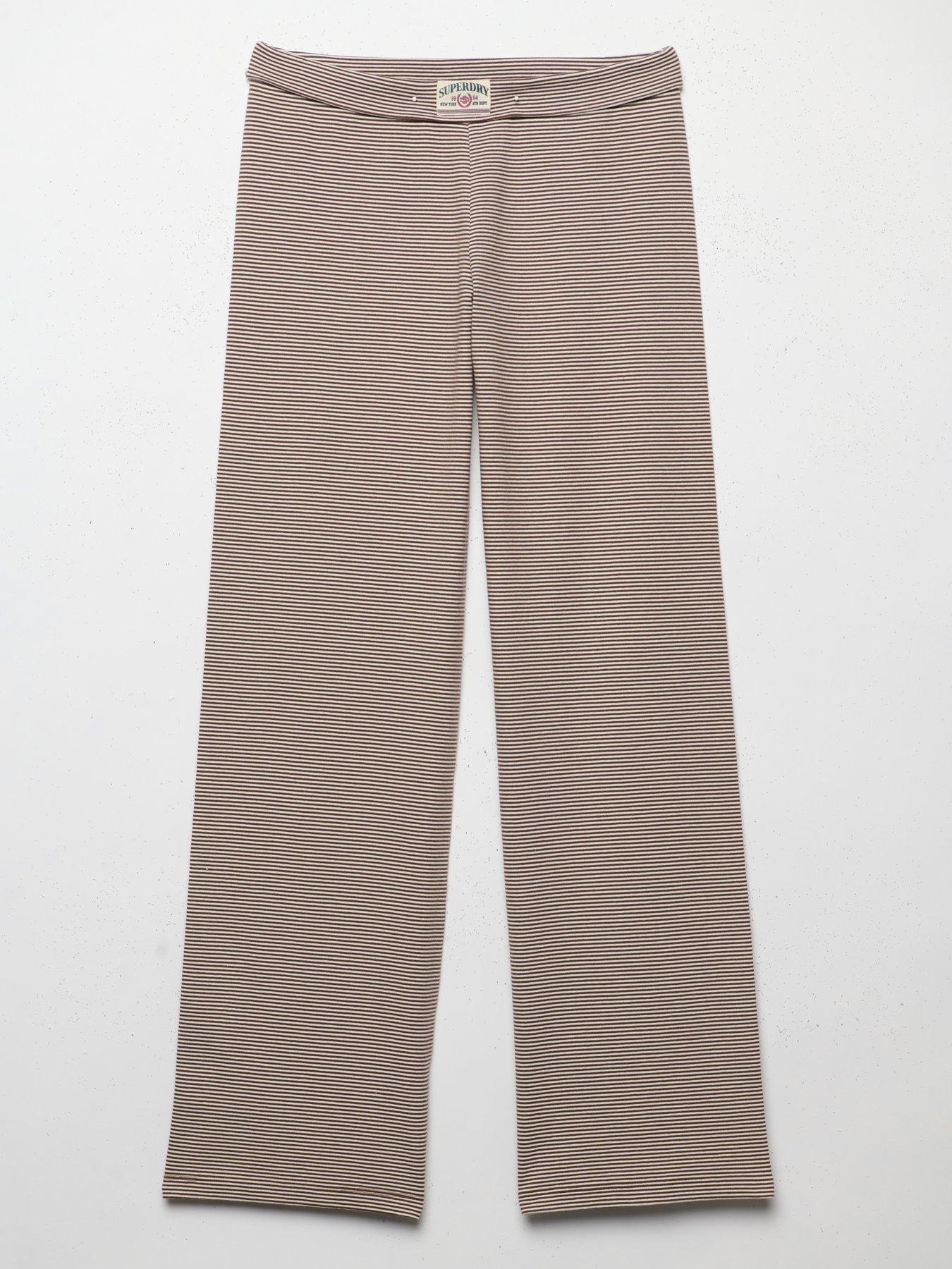 Image 7 of 7 of Superdry Superdry Ath Ess Stripe Jersey Trousers - Brown