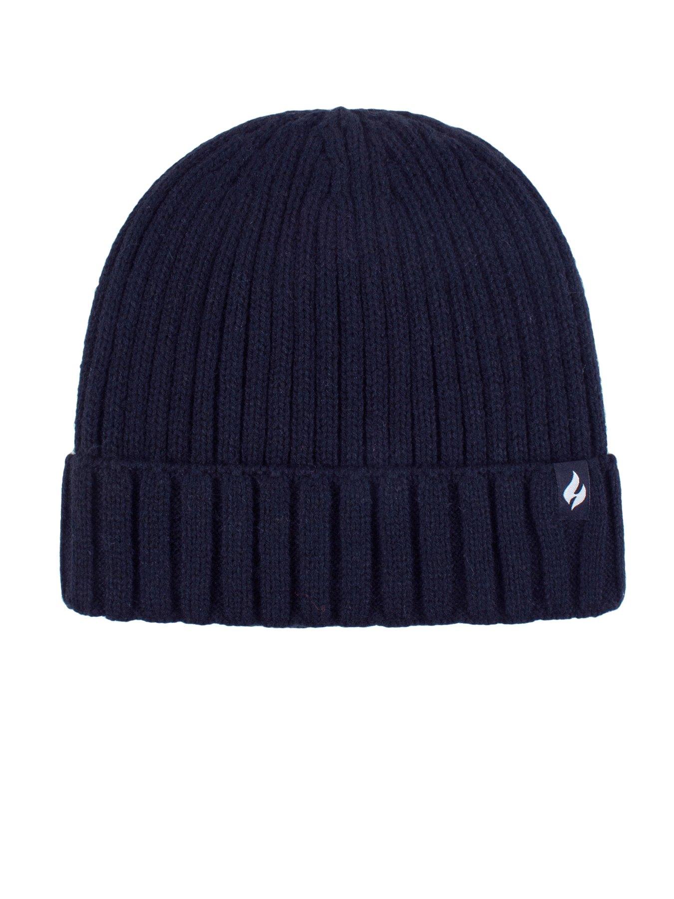 Image 3 of 4 of Heat Holders Mens Chunky Rib Turnover Hat - Navy