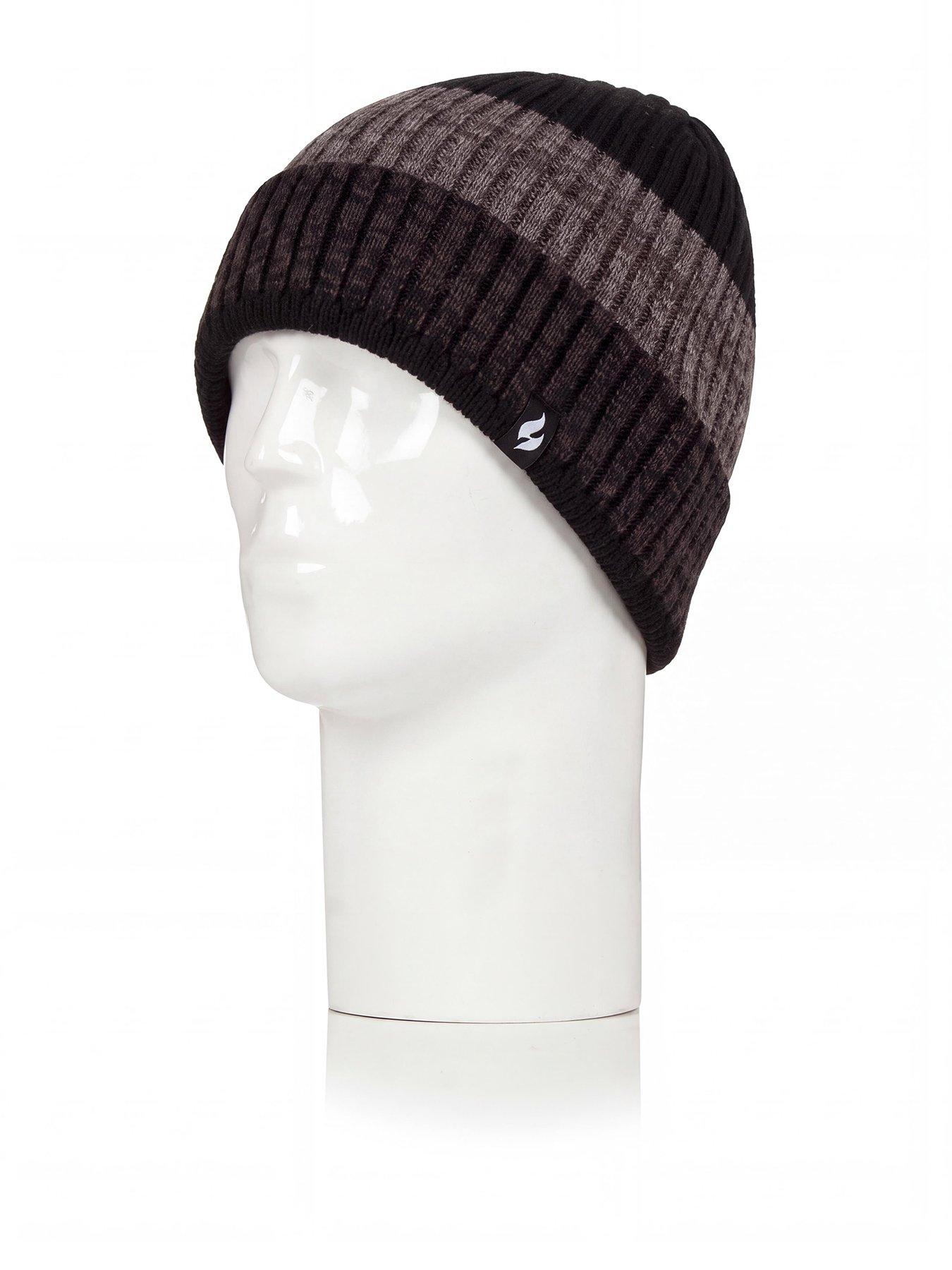 Image 1 of 4 of Heat Holders Men's Stripe Hat - Black