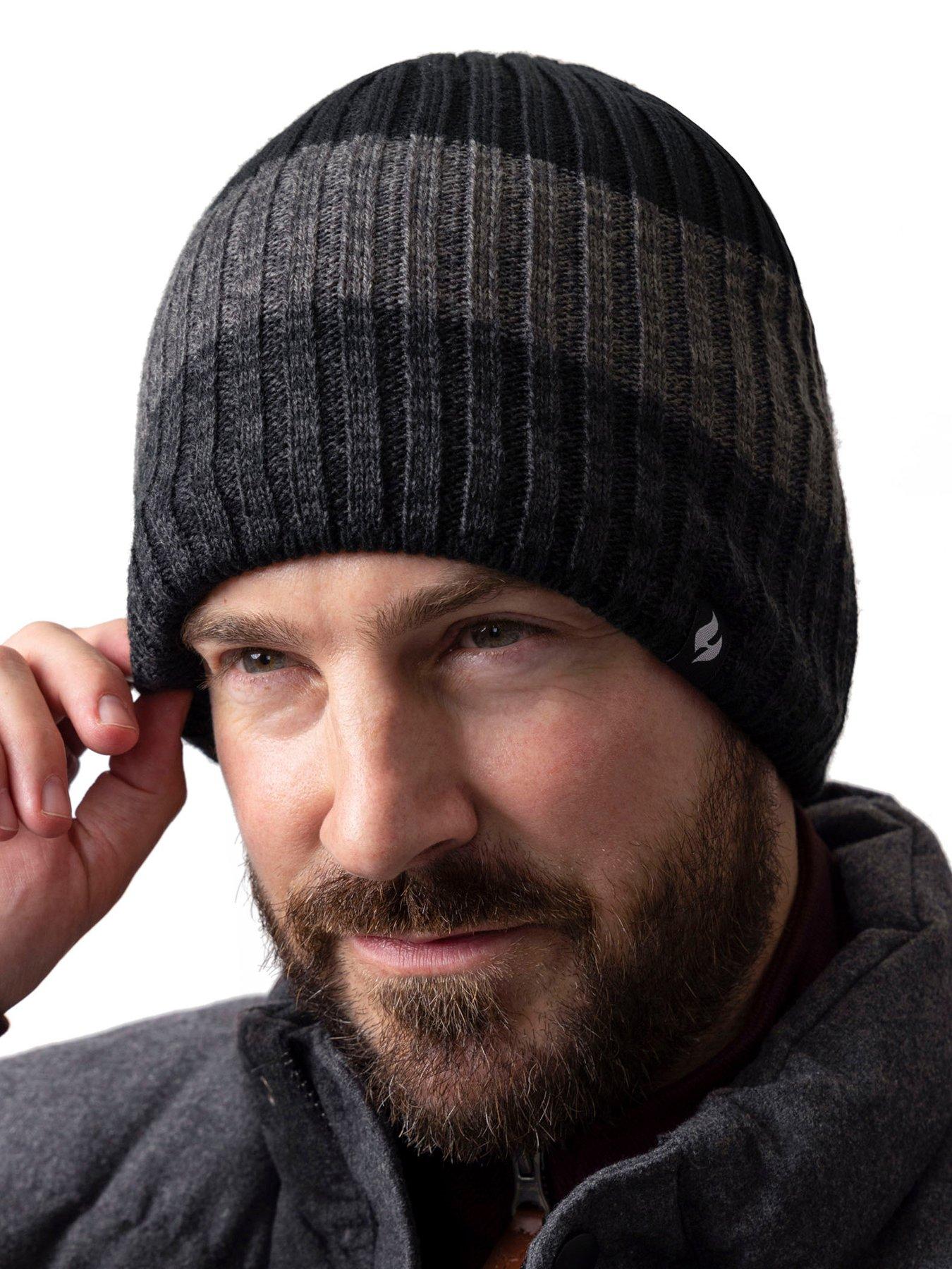 Image 2 of 4 of Heat Holders Men's Stripe Hat - Black