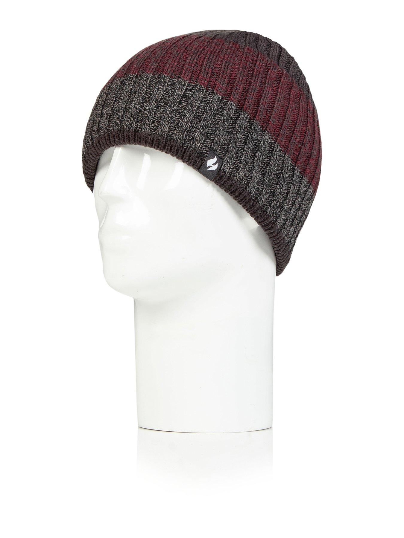 Image 1 of 4 of Heat Holders Men's Stripe Hat - Charcoal